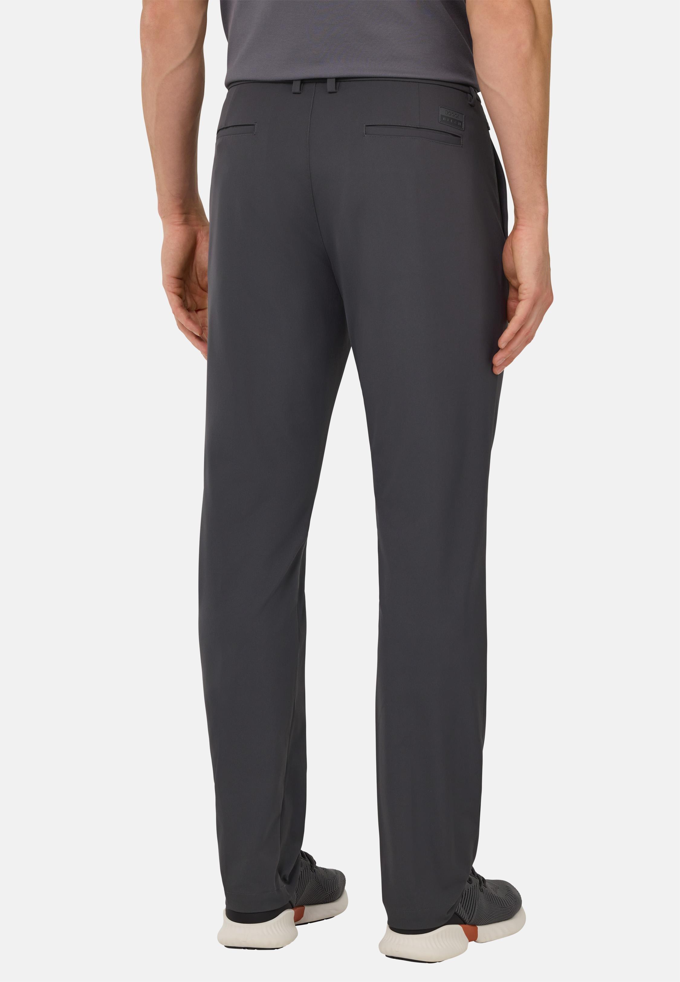 Grey Solid Casual Full Length Trousers, , large image number 5