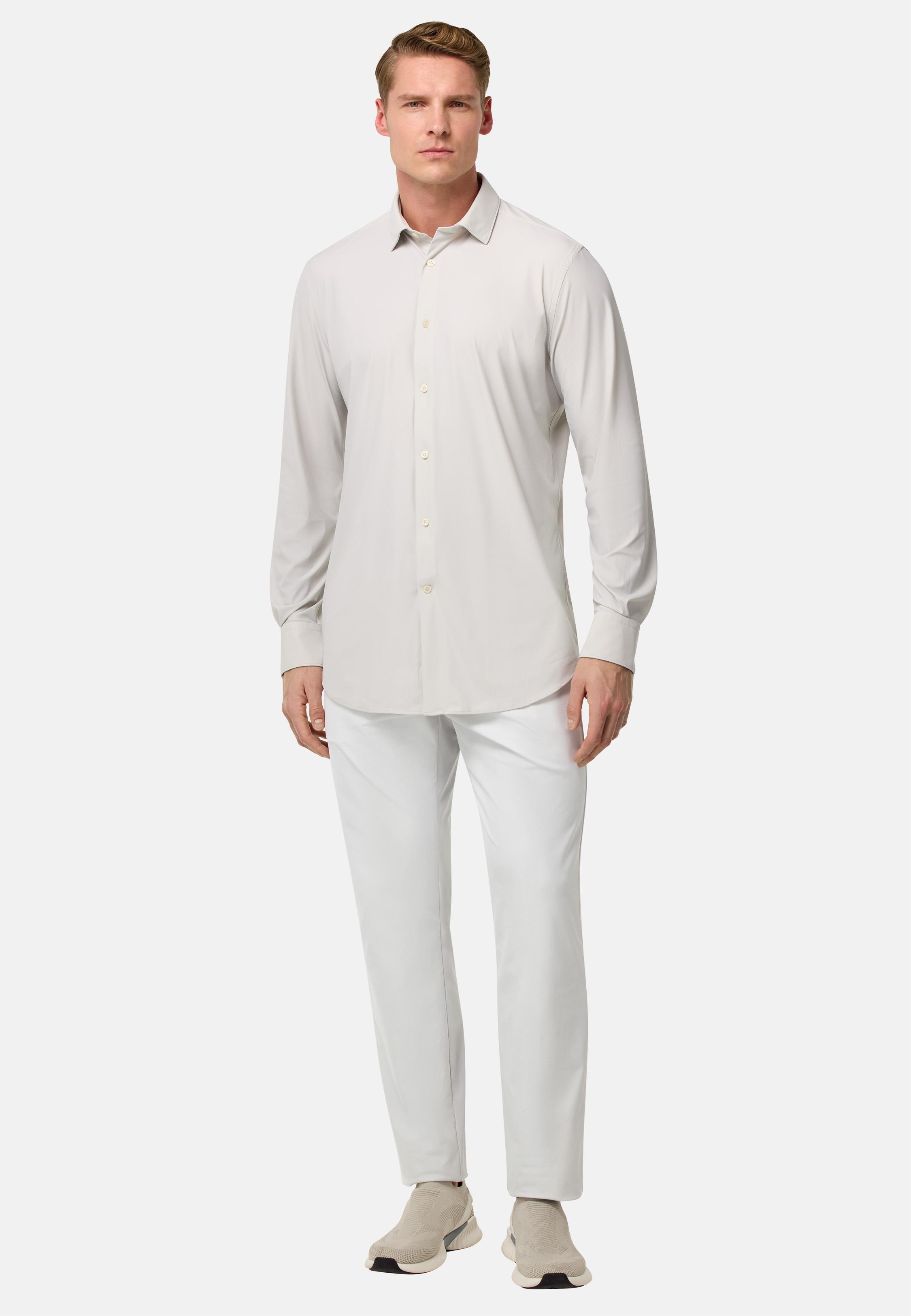 White Solid Casual Full Length Trousers, , large image number 3