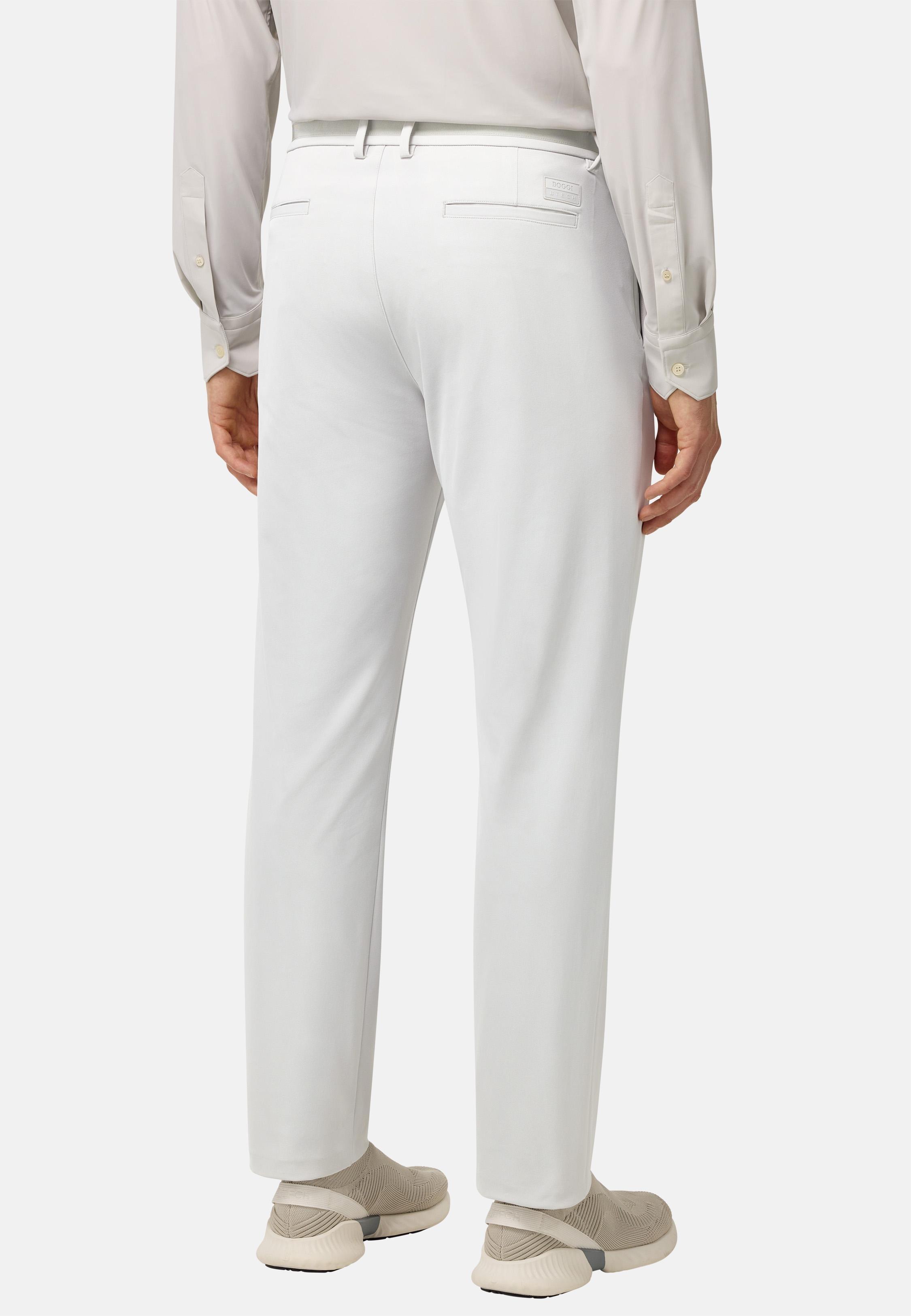 White Solid Casual Full Length Trousers, , large image number 5
