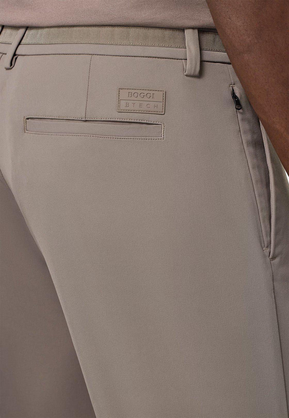 Plain Bermuda Casual Shorts, Taupe, TAUPE, large image number 7