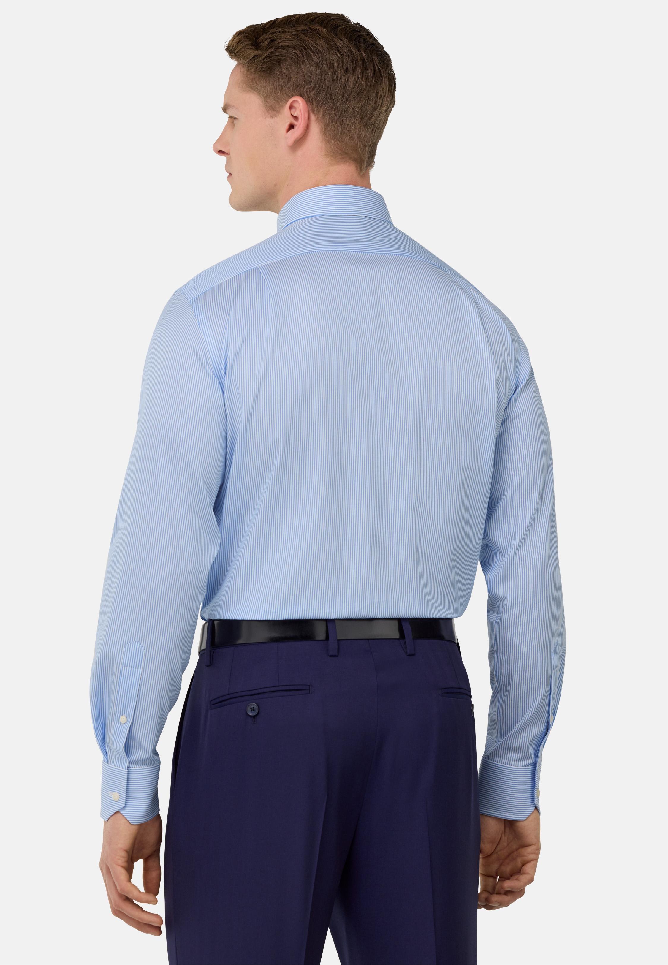 Blue Solid Formal Shirt, , large image number 3