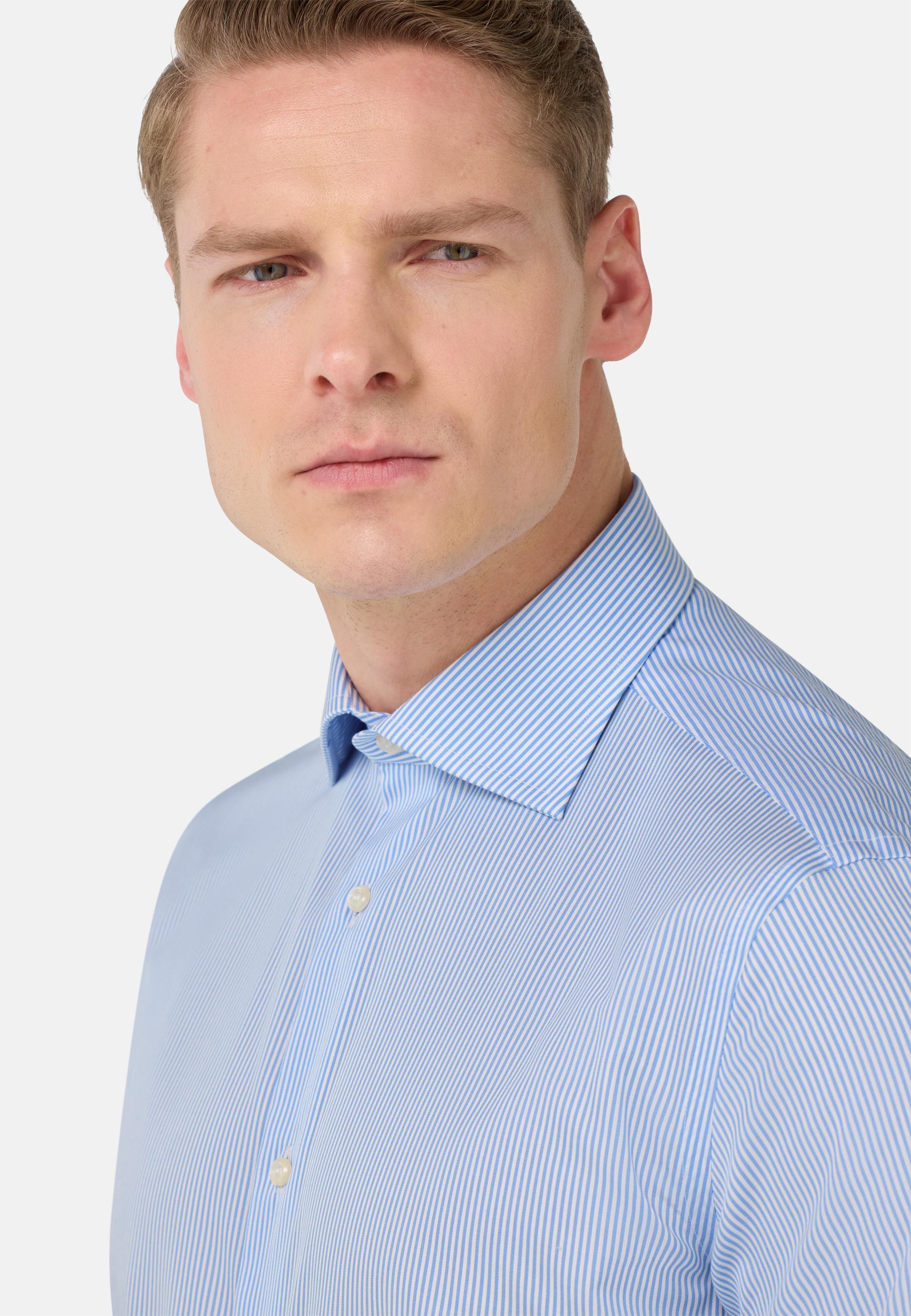 Blue Solid Formal Shirt, , large image number 5