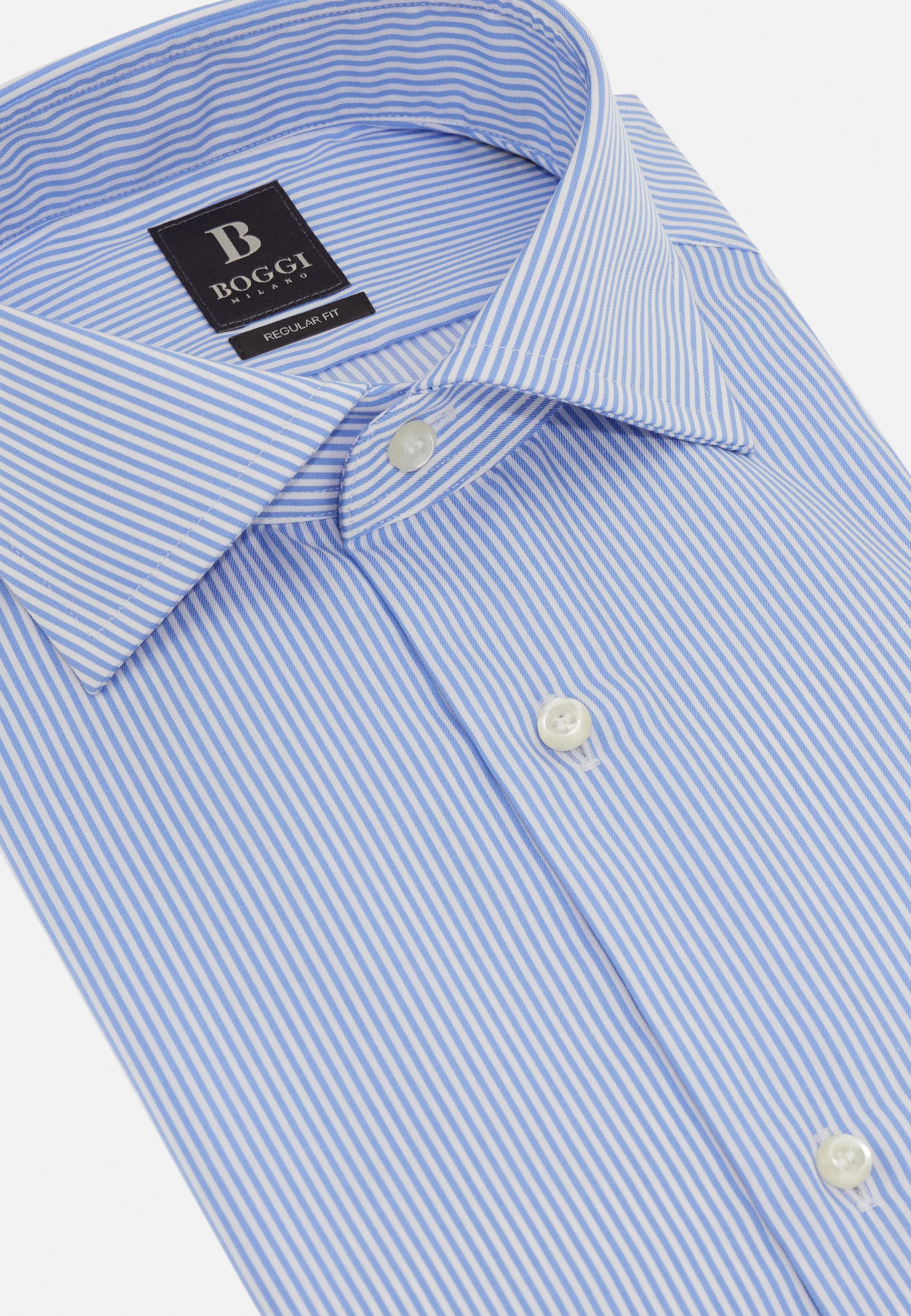 Blue Solid Formal Shirt, , large image number 7