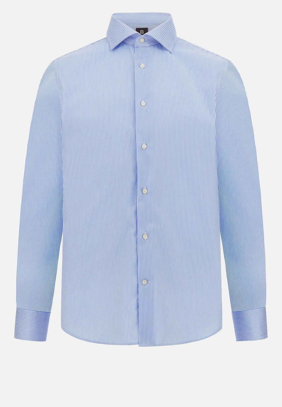 Blue Solid Formal Shirt, , large image number 8
