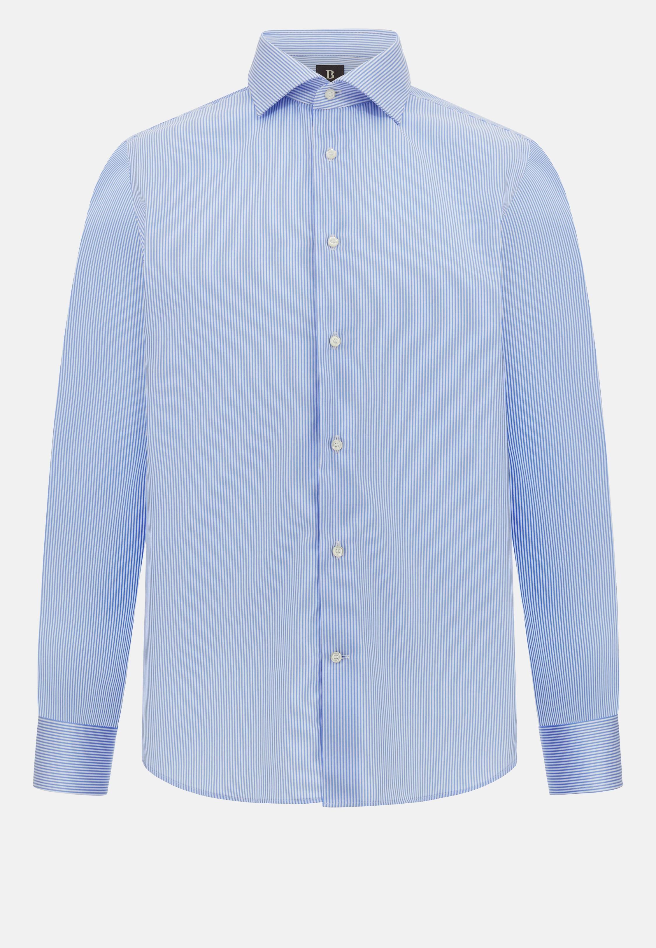 Blue Solid Formal Shirt, , large image number 9
