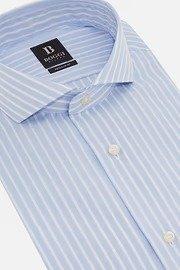 Slim Fit Striped Cotton Shirt Blue, Light Blue, large image number 6