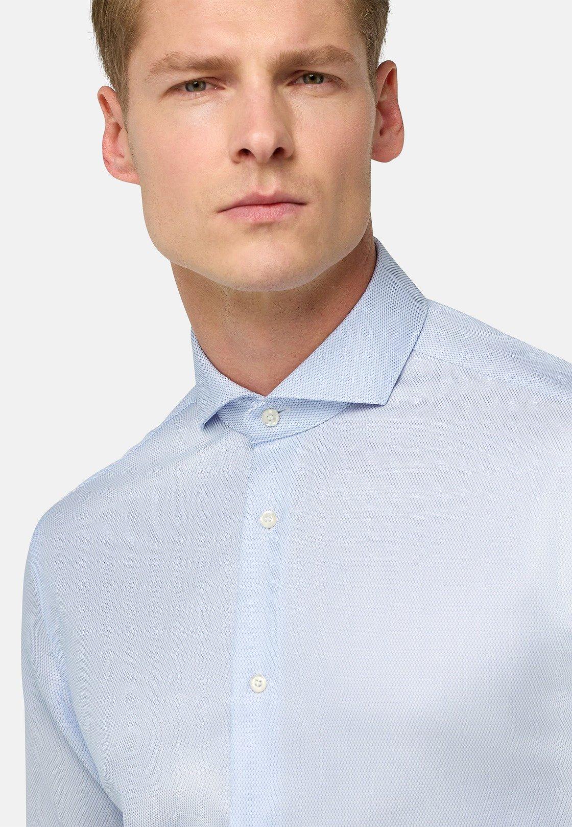 Slim Fit Cotton Shirt Blue, , large image number 2