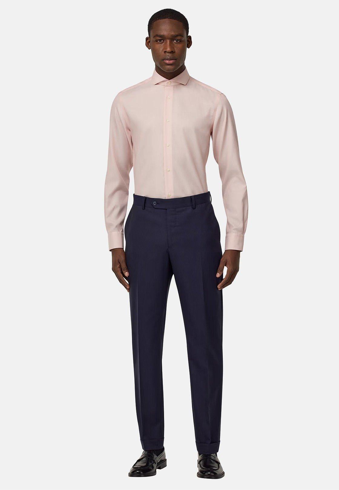 Slim Fit Cotton Shirt Pink, Rot, large image number 0