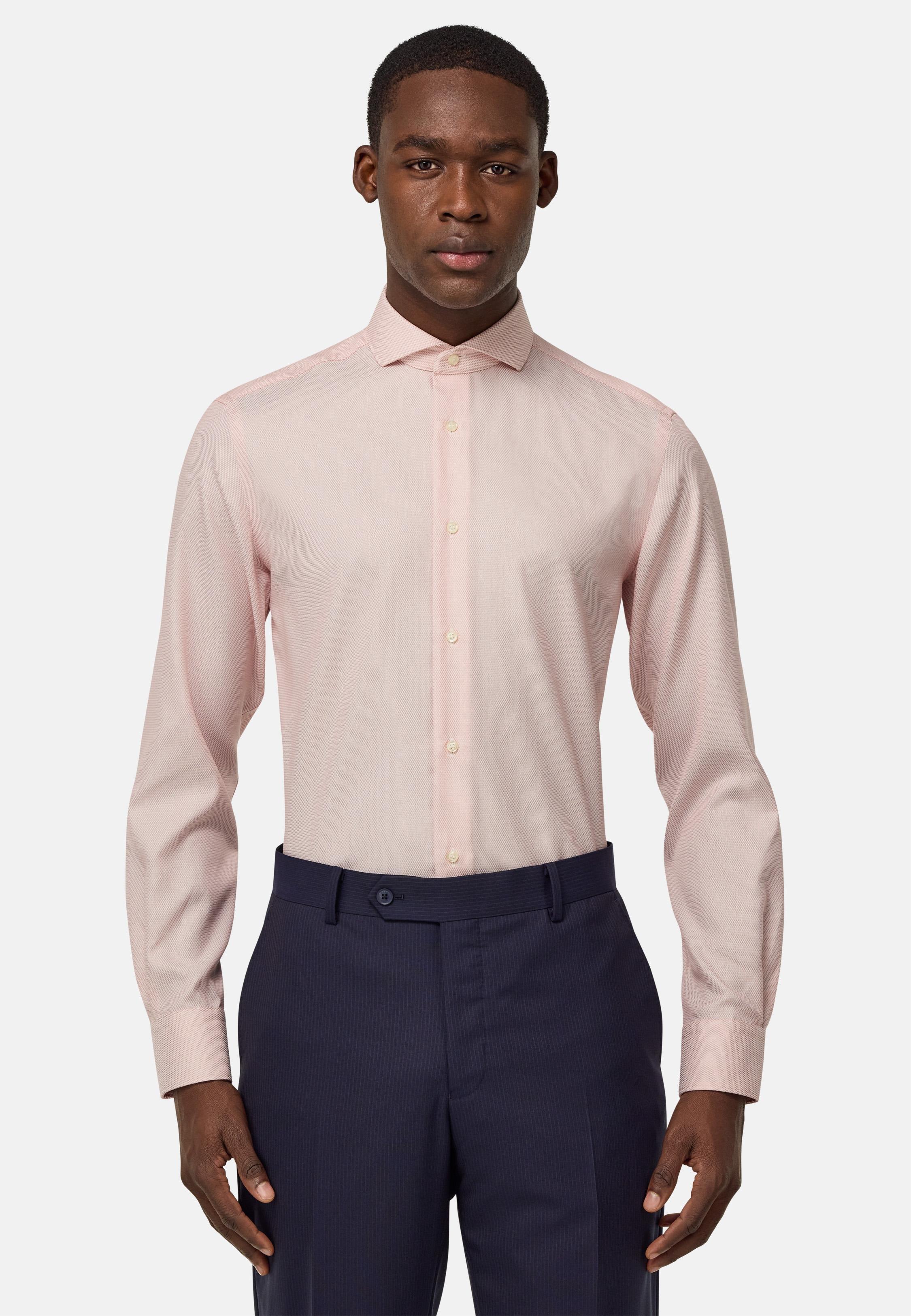 Slim Fit Cotton Shirt Pink, 3901_DKOR, large image number 1