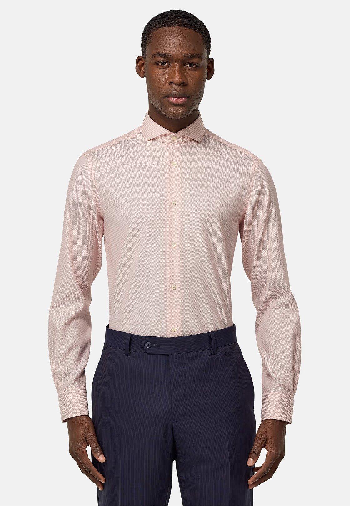 Slim Fit Cotton Shirt Pink, 3901_DKOR, large image number 2