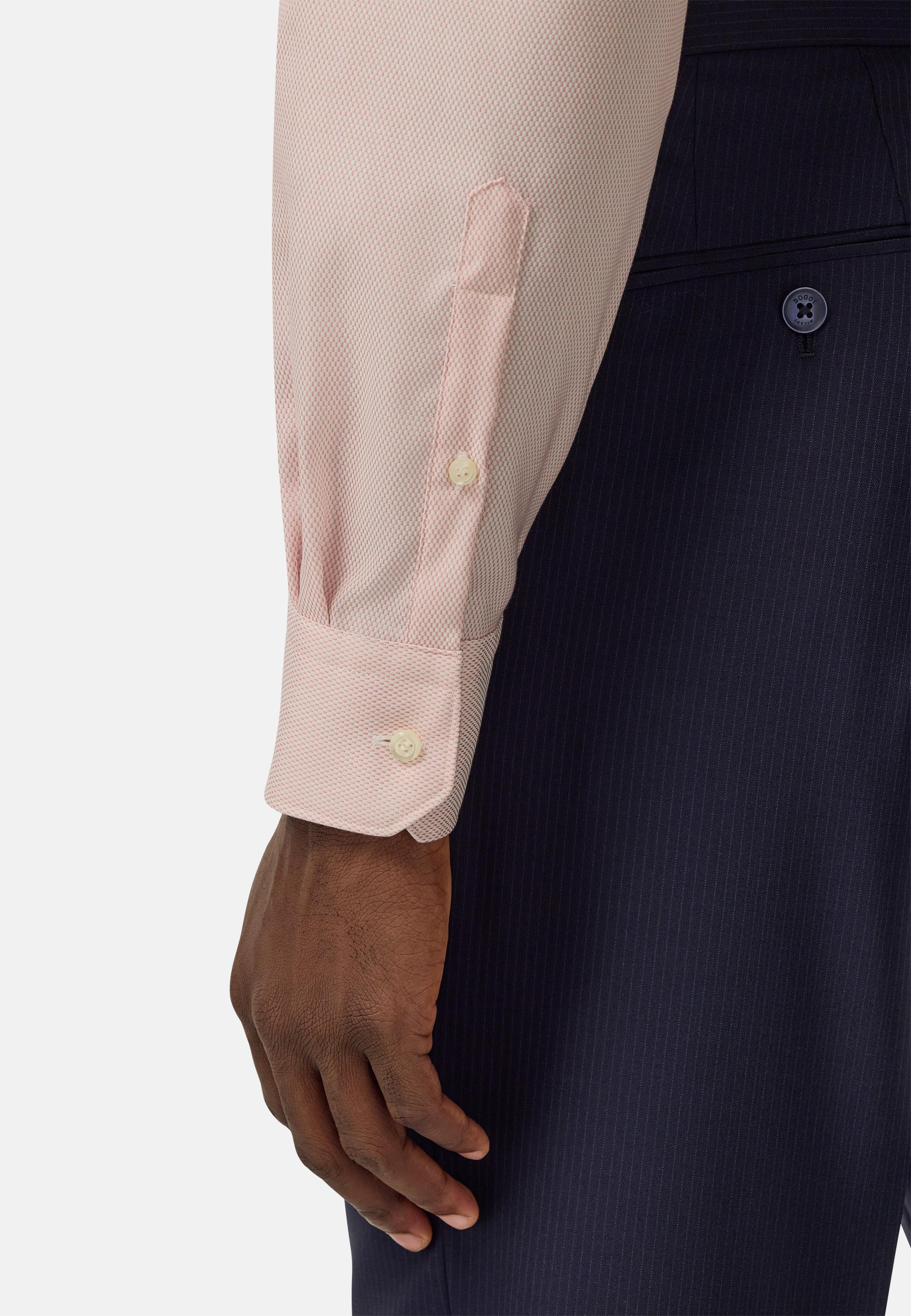 Slim Fit Cotton Shirt Pink, Rot, large image number 5