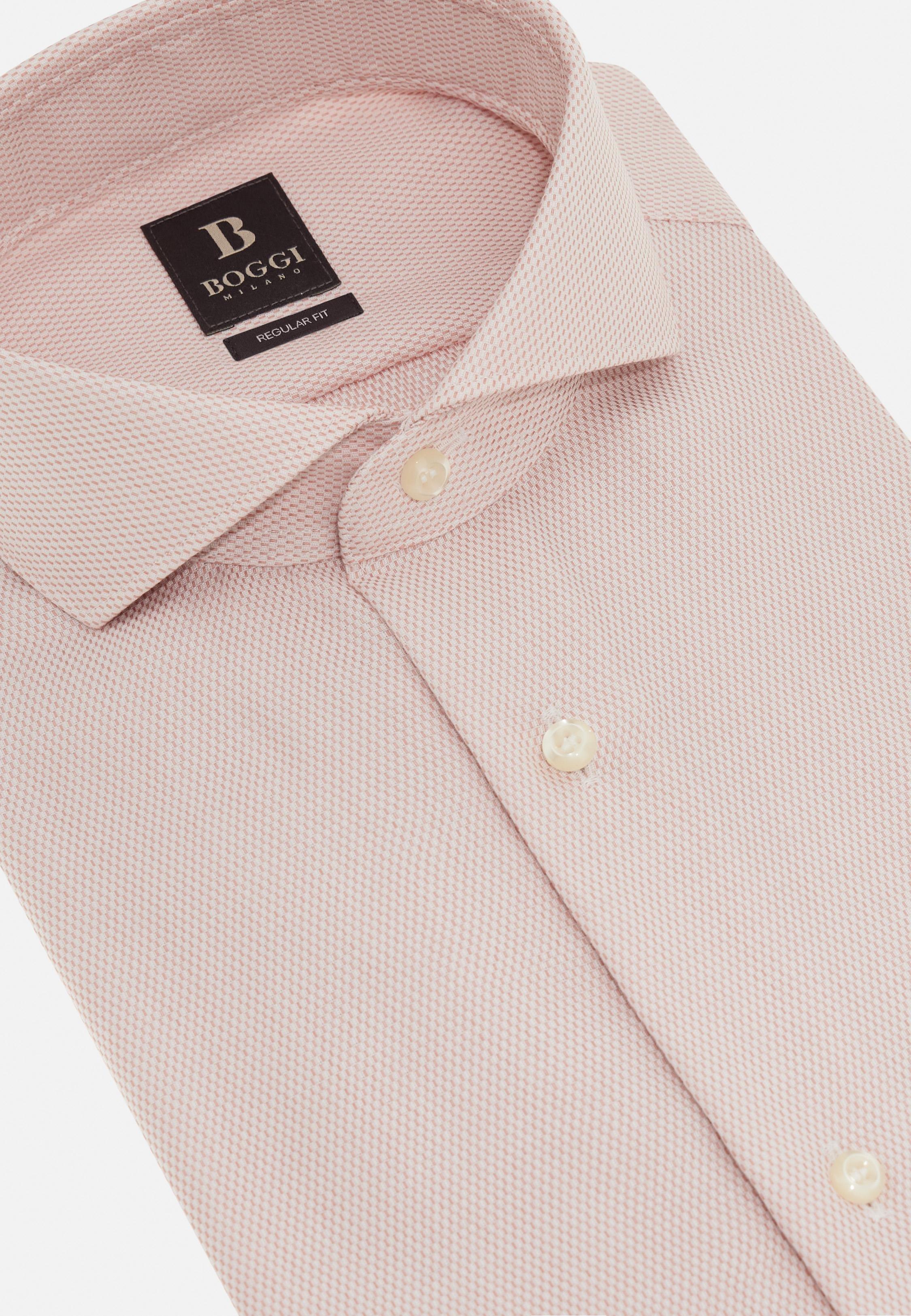 Slim Fit Cotton Shirt Pink, Rot, large image number 7