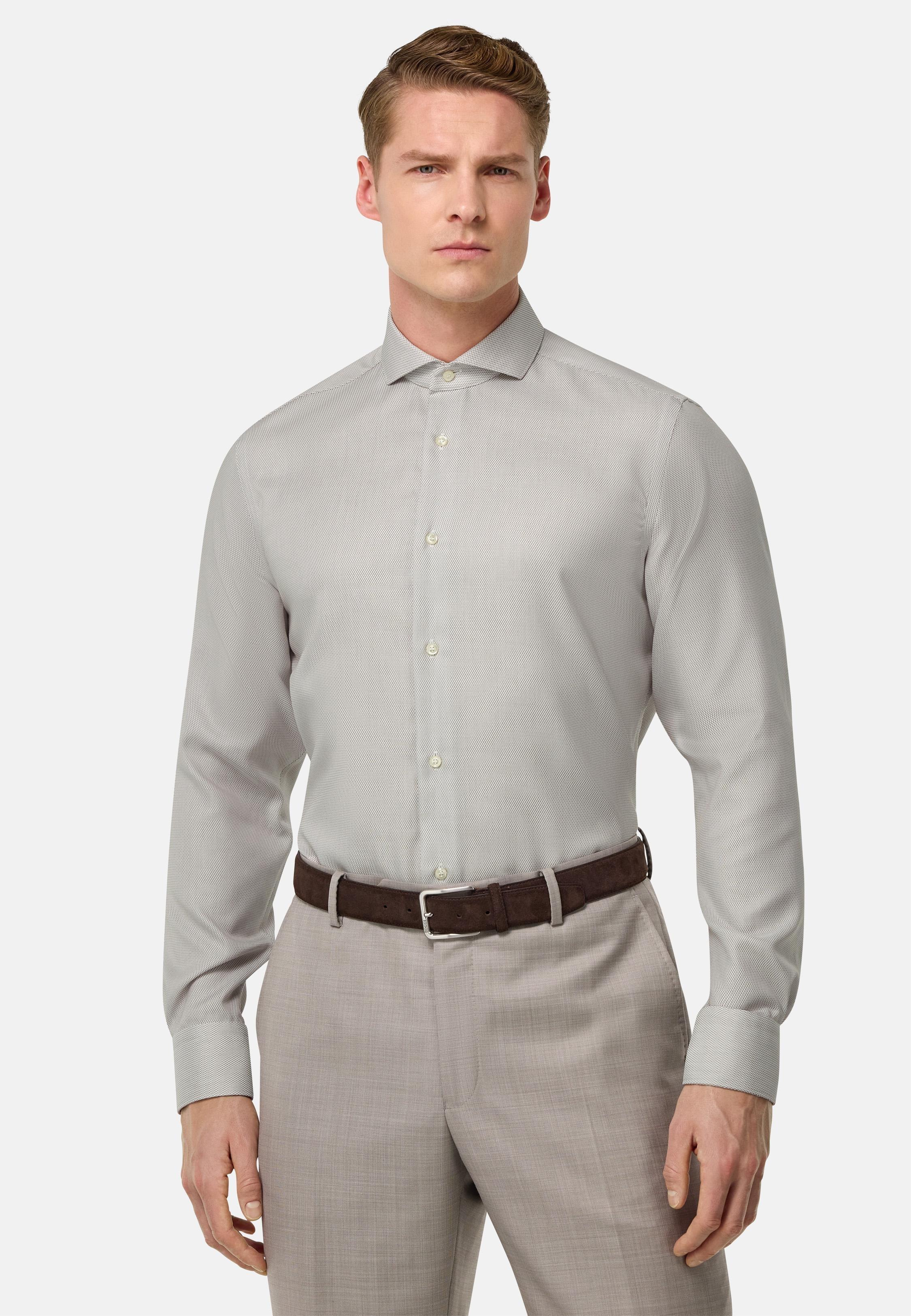 Brown Tailored Formal Shirt, , large image number 1