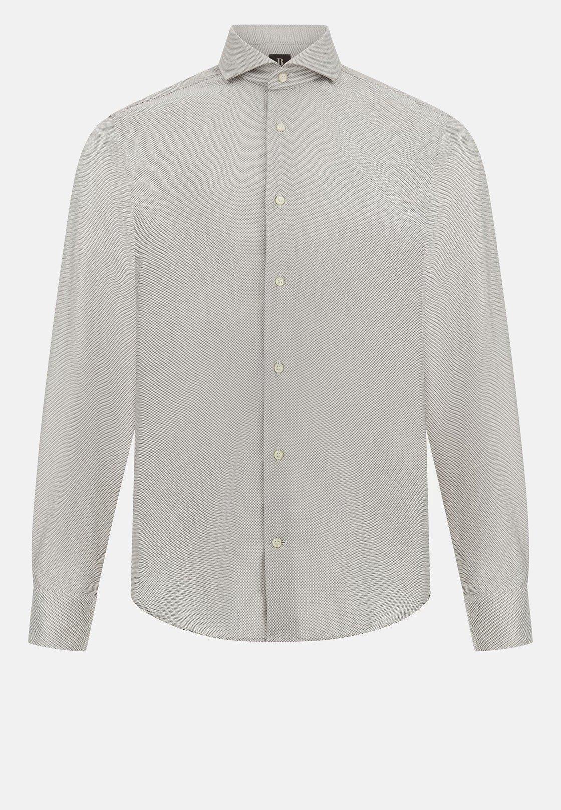 Slim Fit Cotton Shirt Brown, , large image number 4