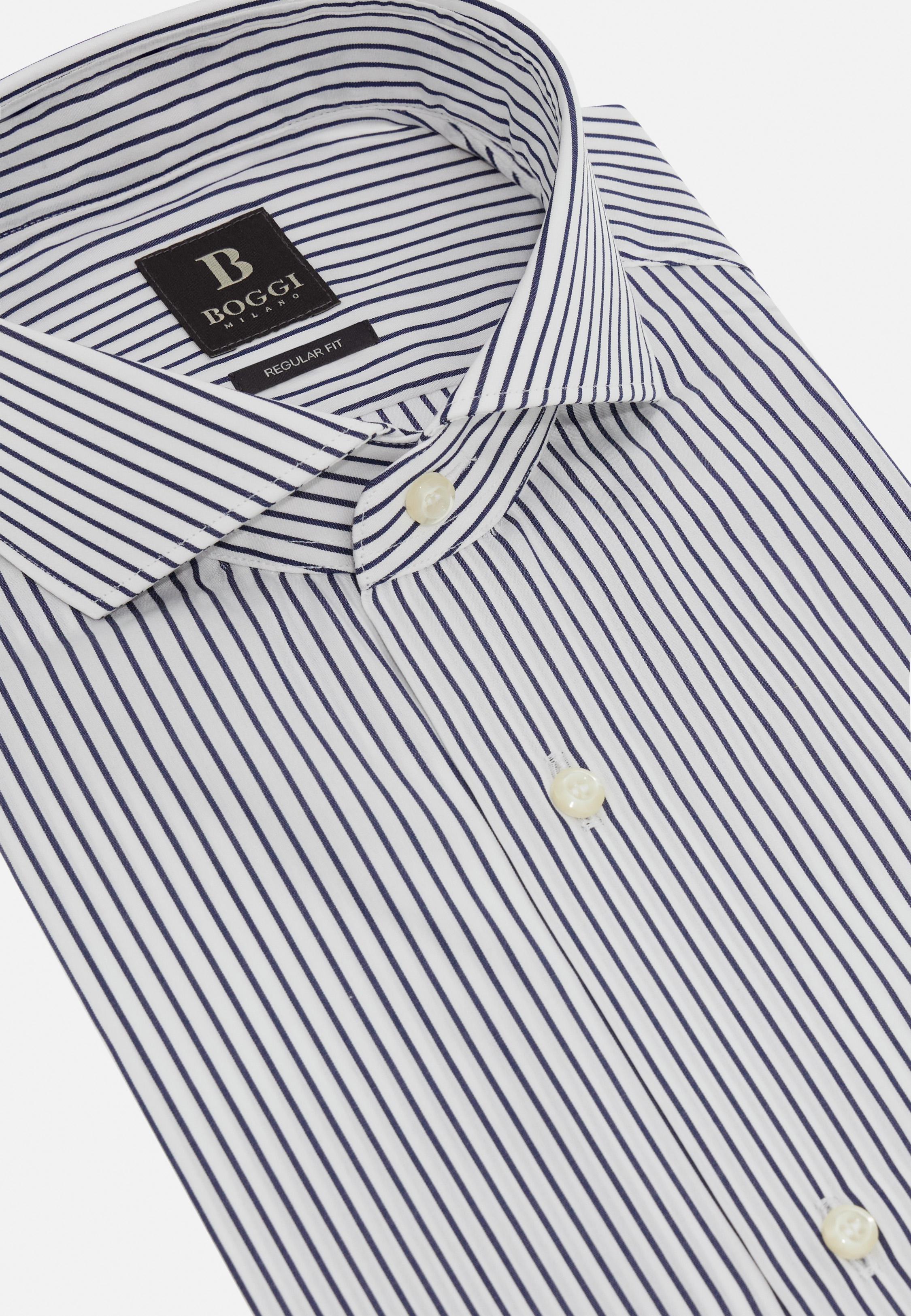 Slim Fit Poplin Shirt Navy, 3901_NAVY, large image number 7