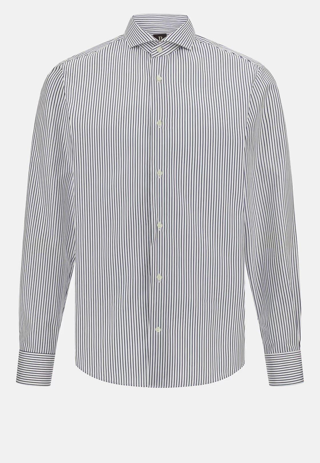 Slim Fit Poplin Shirt Navy, 3901_NAVY, large image number 8
