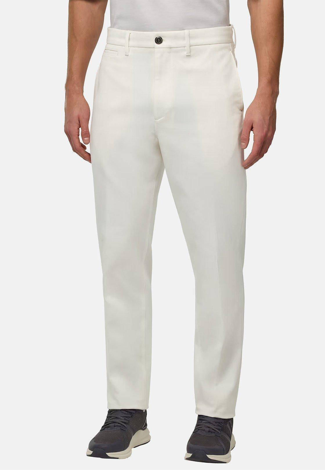 White Plain Chinos Trousers, , large image number 0