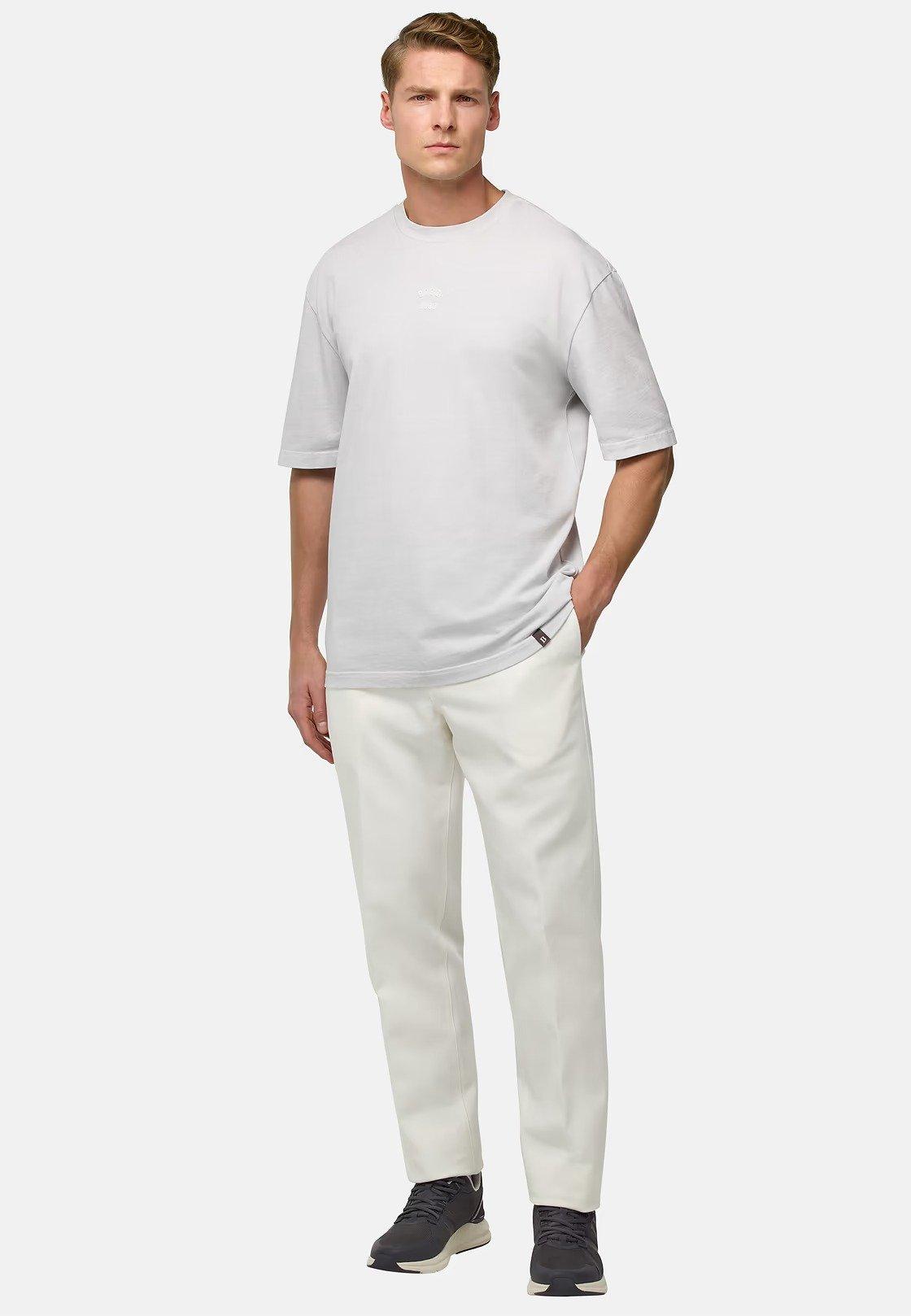 White Plain Chinos Trousers, , large image number 2