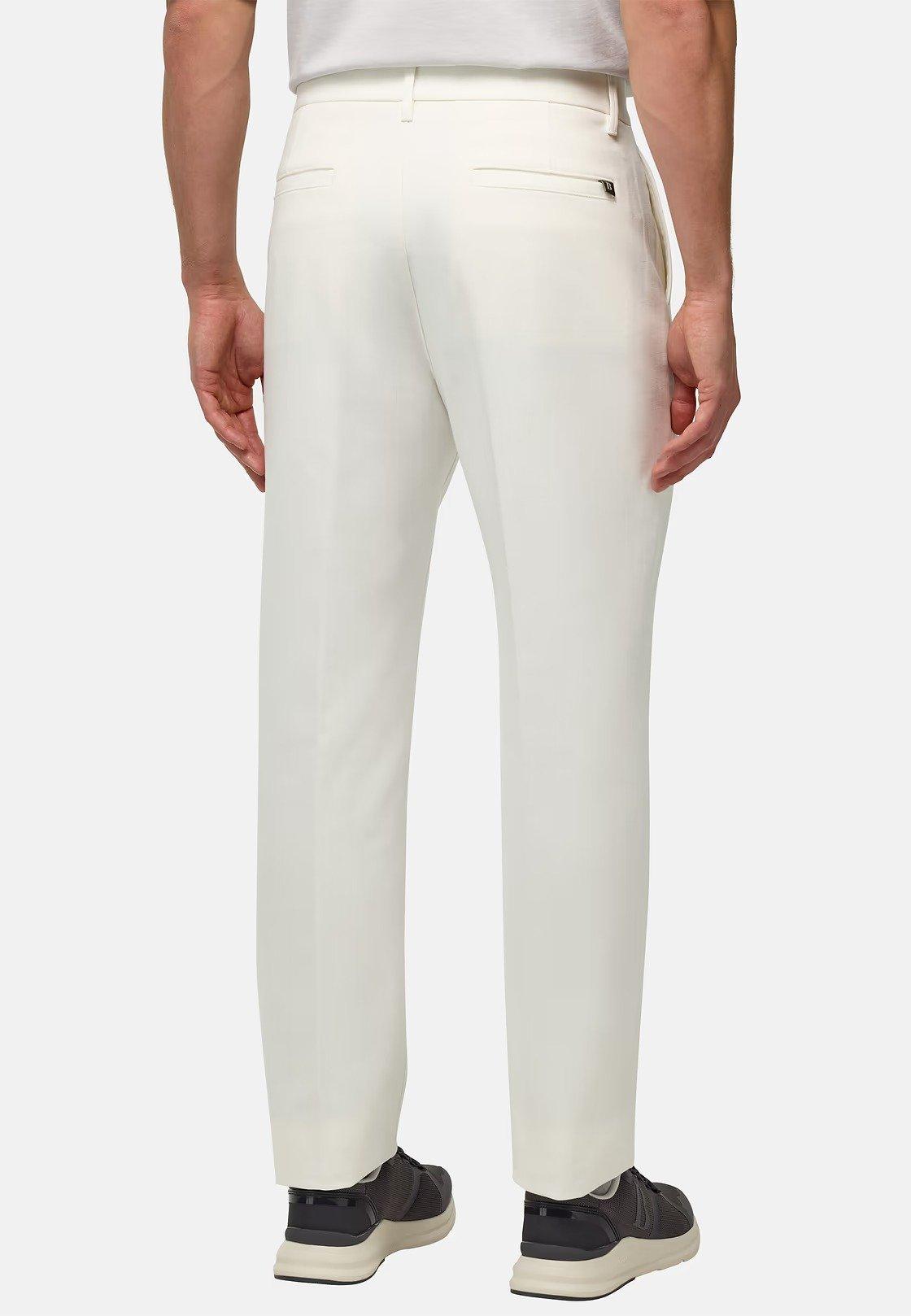 White Plain Chinos Trousers, , large image number 4