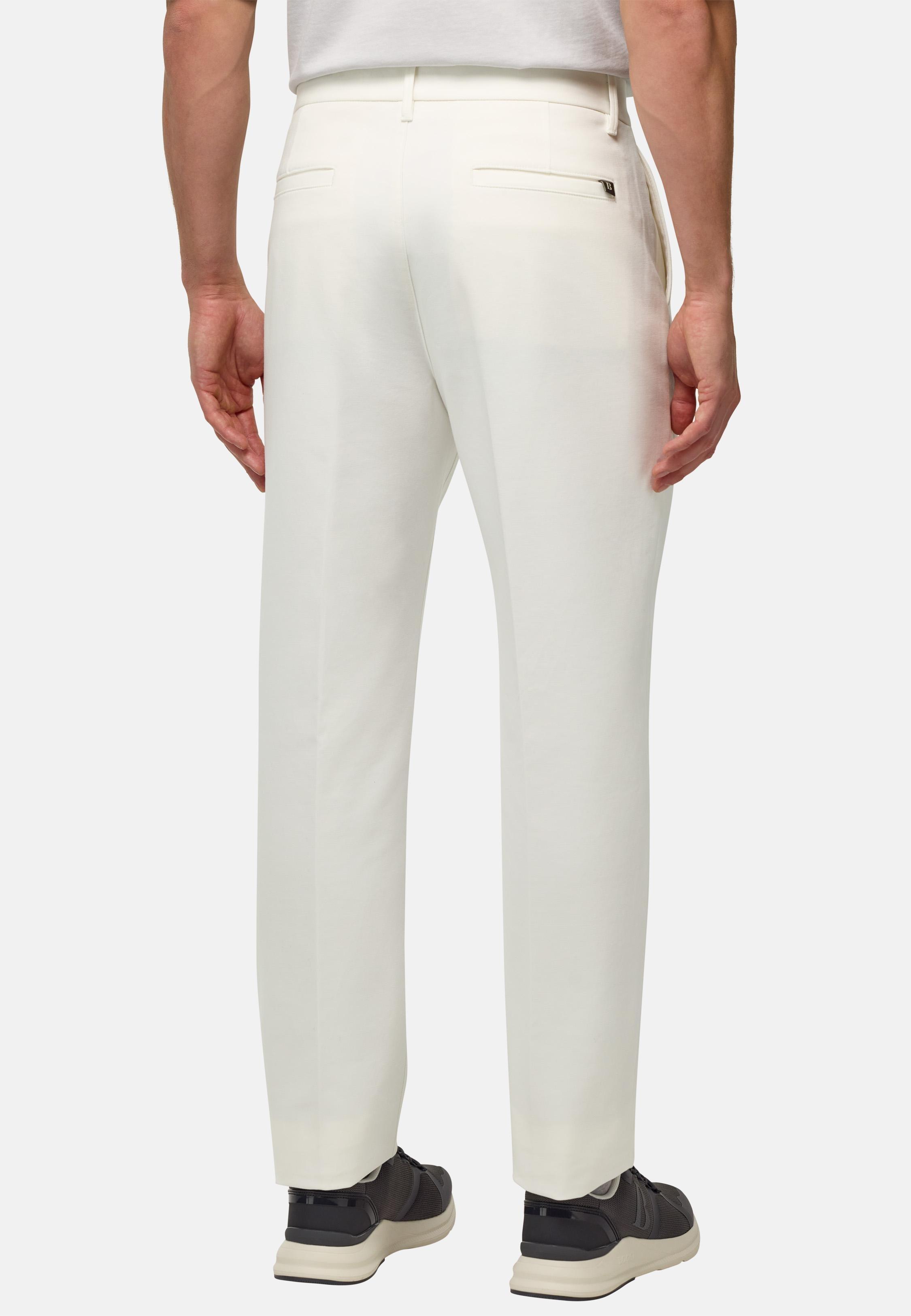 White Plain Chinos Trousers, , large image number 5