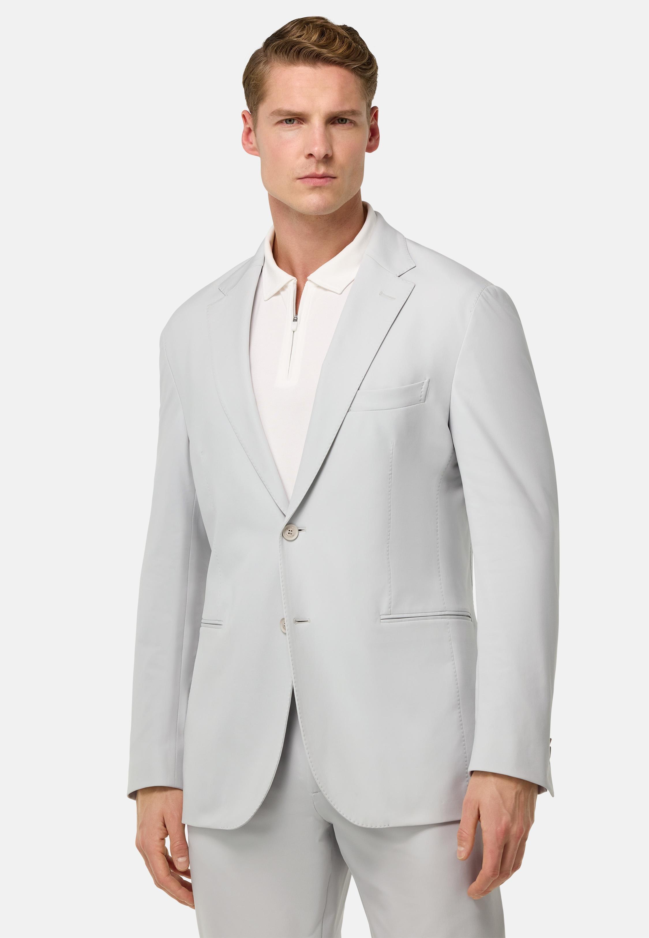 B-Tech Stretch Nylon Jacket White, Ice, medium