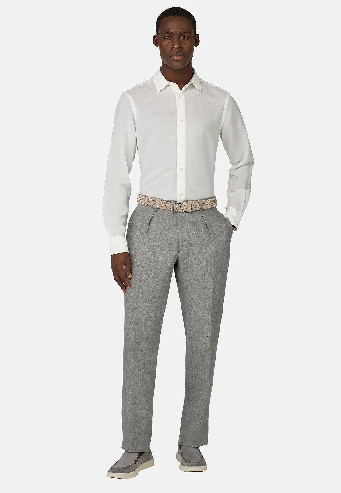 Regular Fit Tencel Linen Shirt White, White, medium