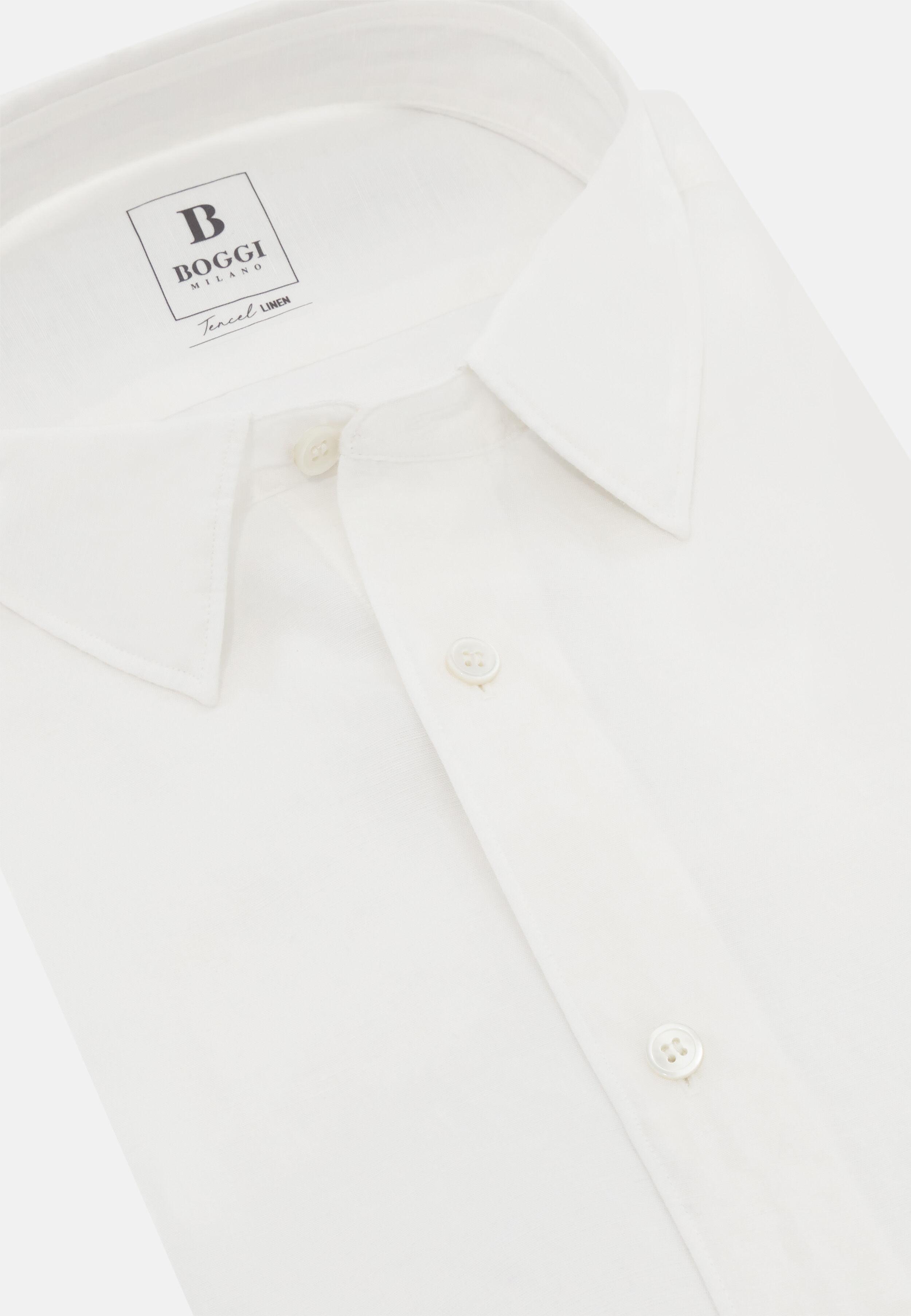 Regular Fit Tencel Linen Shirt White, White, large image number 7