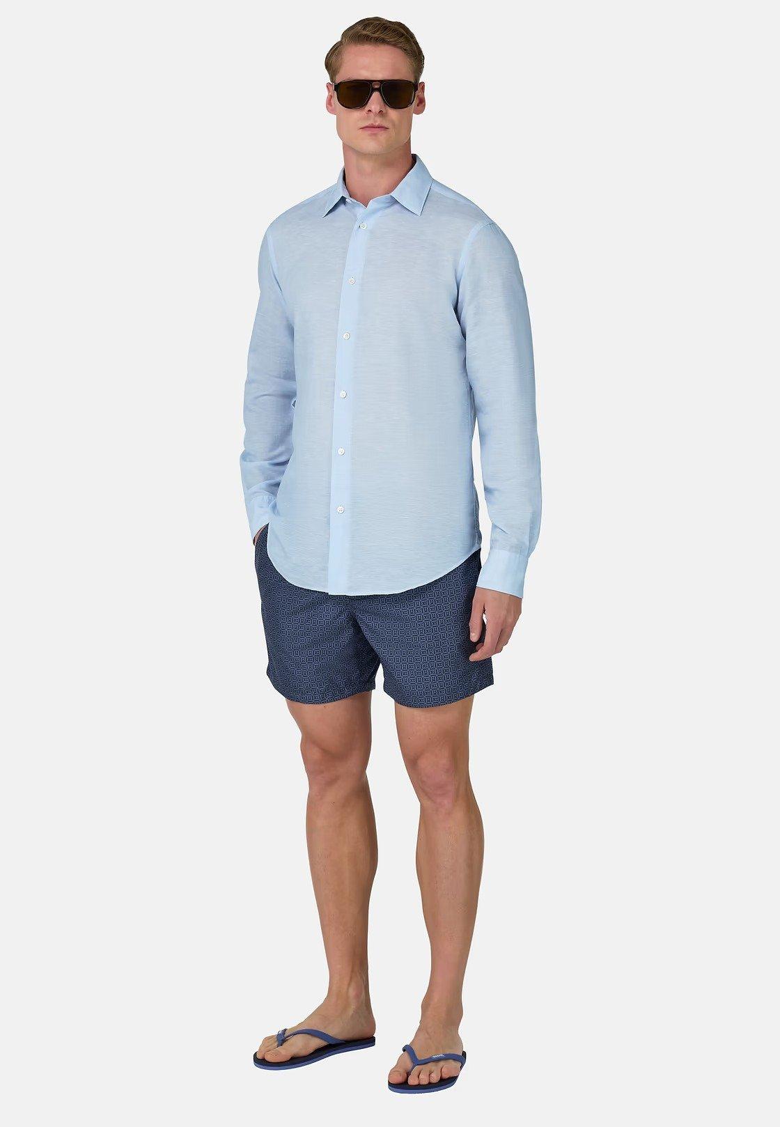 Regular Fit Tencel Linen Shirt Blue, , large image number 0