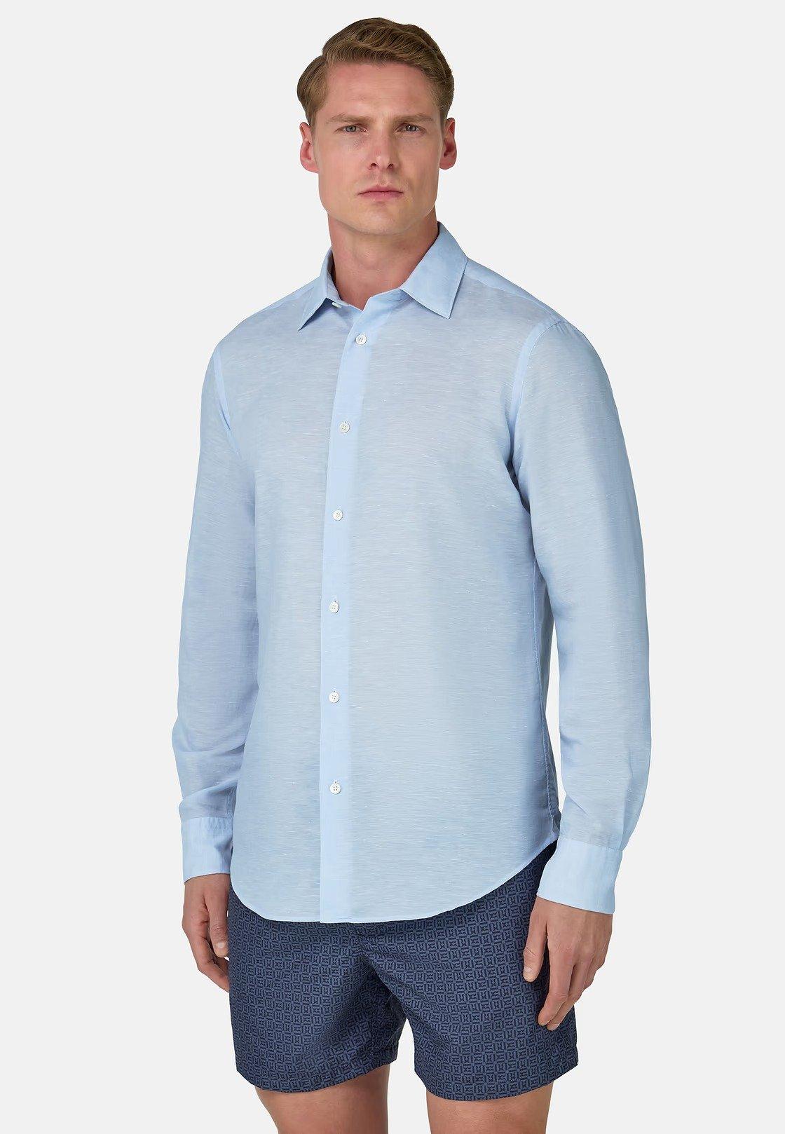 Regular Fit Tencel Linen Shirt Blue, , large image number 1