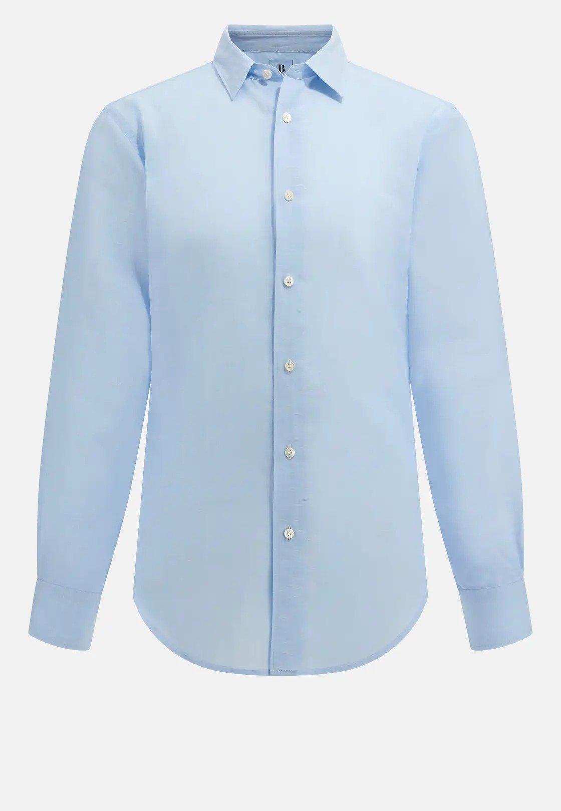 Regular Fit Tencel Linen Shirt Blue, , large image number 3