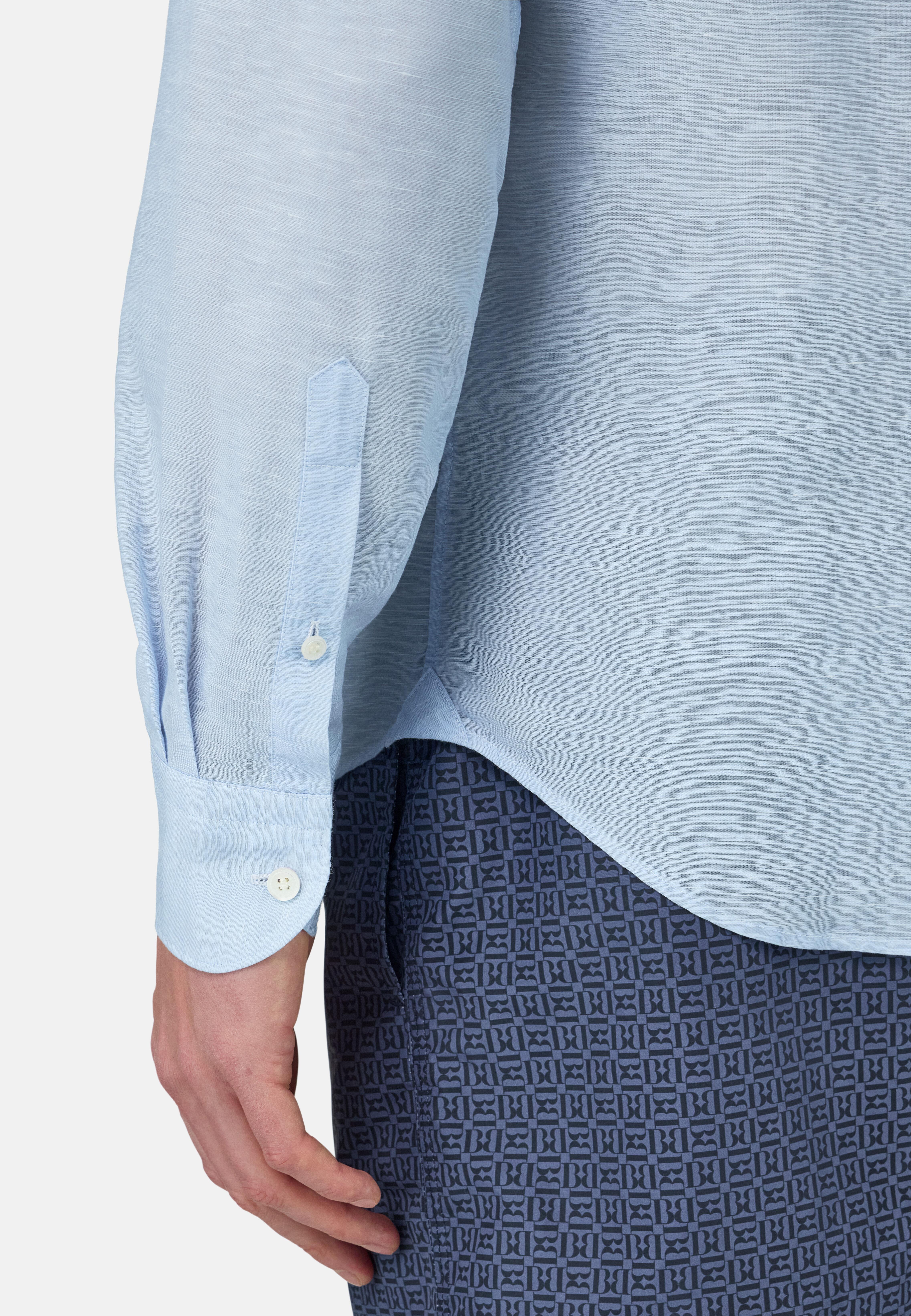 Regular Fit Tencel Linen Shirt Blue, Light Blue, large image number 5