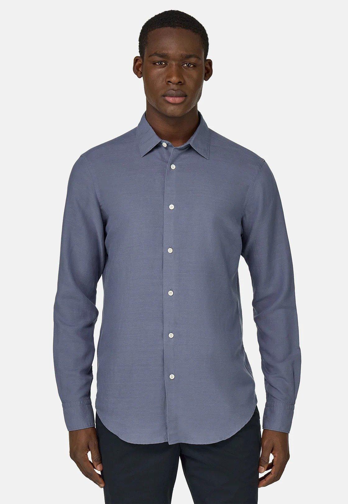 Regular Fit Tencel Linen Shirt Purple, , large image number 1