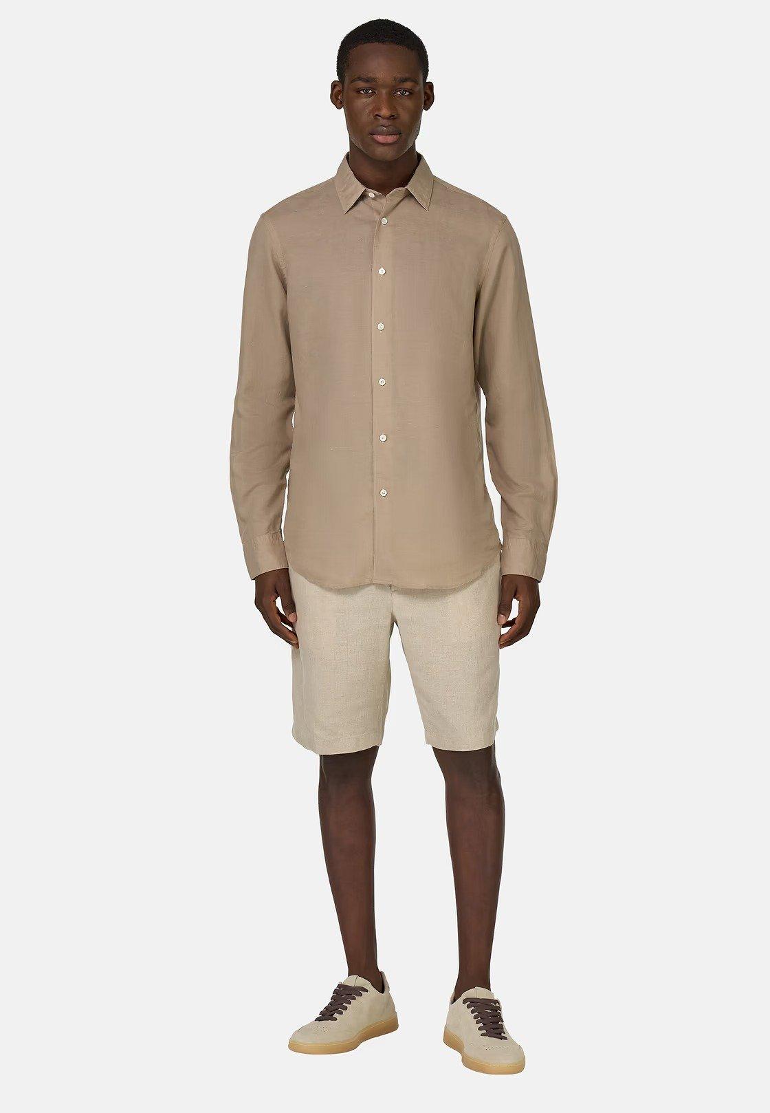 Regular Fit Tencel Linen Shirt Beige, , large image number 0