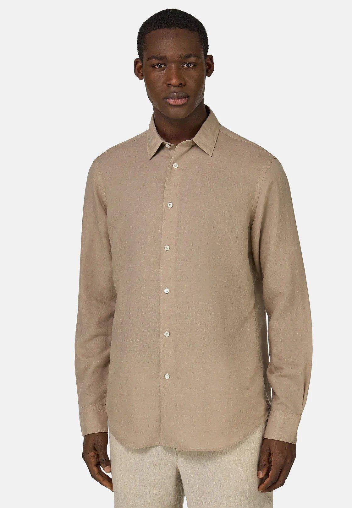 Regular Fit Tencel Linen Shirt Beige, Sand, medium