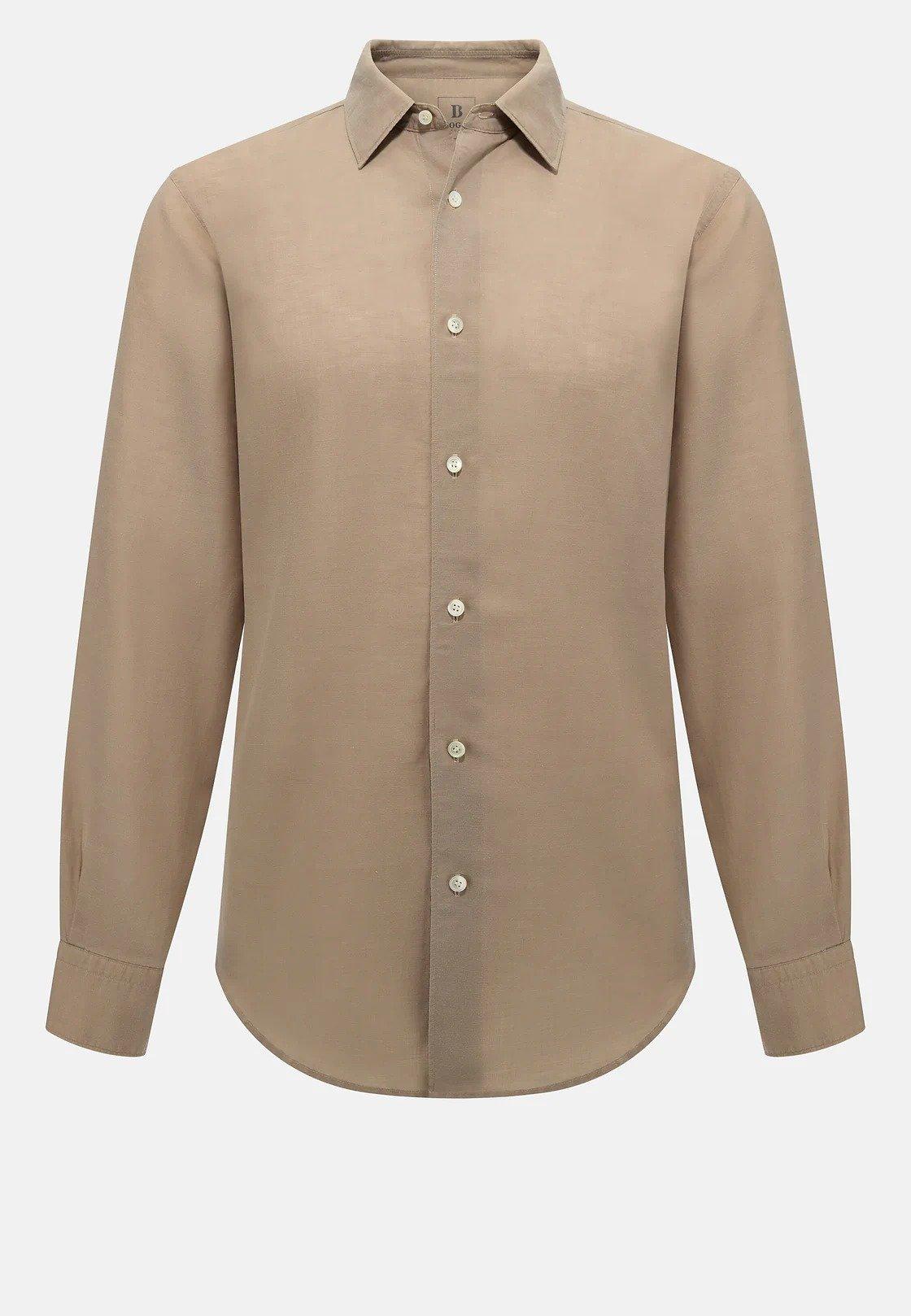 Regular Fit Tencel Linen Shirt Beige, Sand, large image number 4