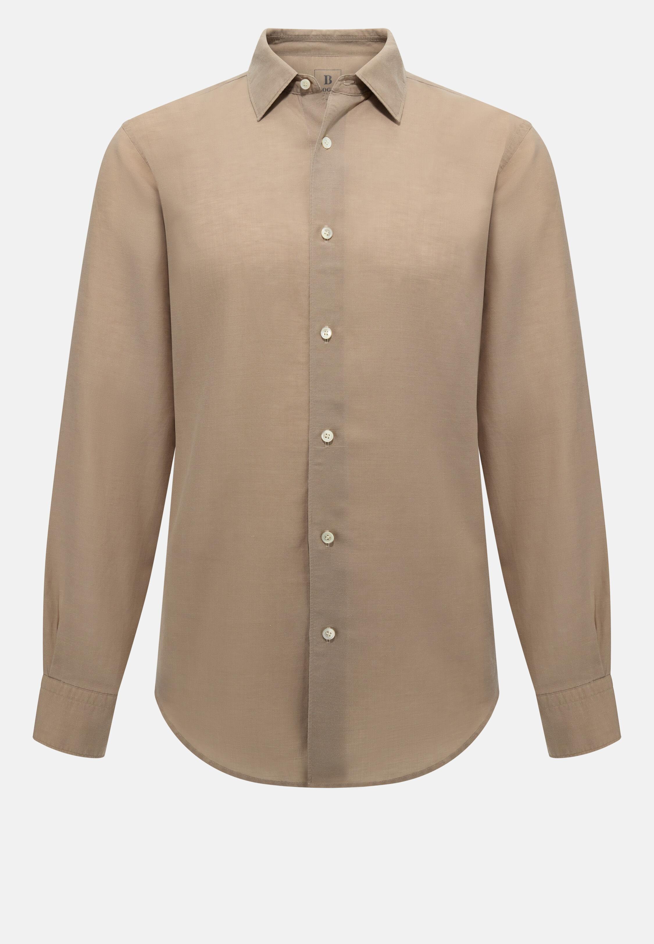 Regular Fit Tencel Linen Shirt Beige, Sand, large image number 9