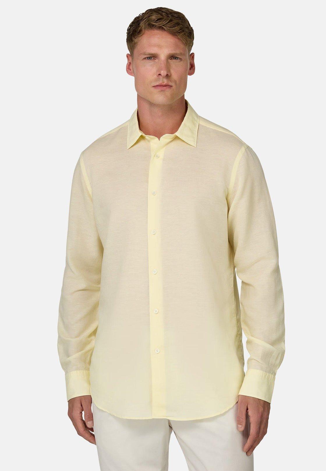 Regular Fit Tencel Linen Shirt Yellow, , large image number 1
