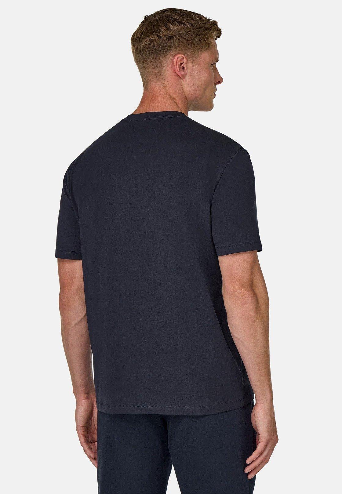 T-Shirt In Stretch Supima Cotton Navy, , large image number 2