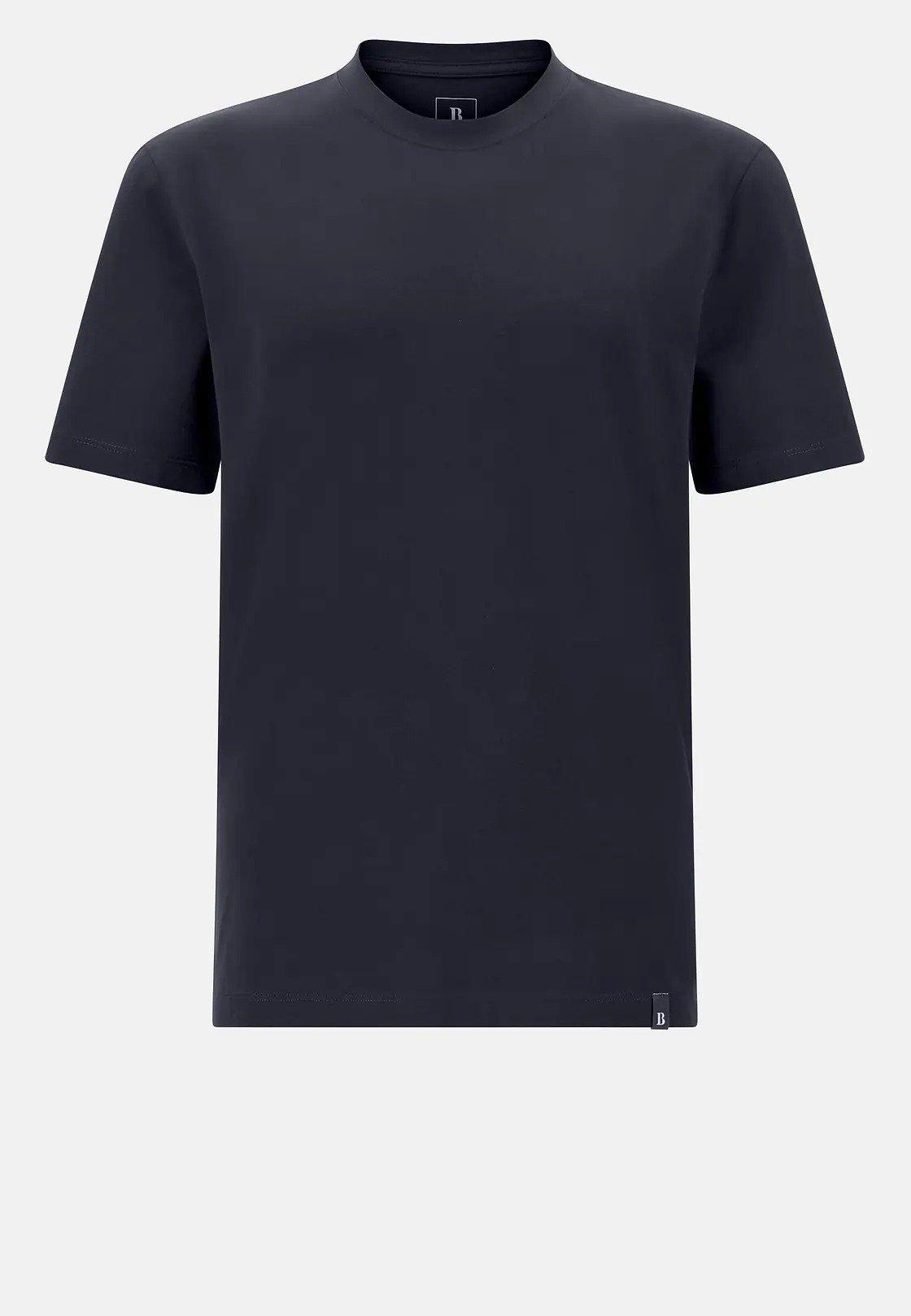 T-Shirt In Stretch Supima Cotton Navy, , large image number 3
