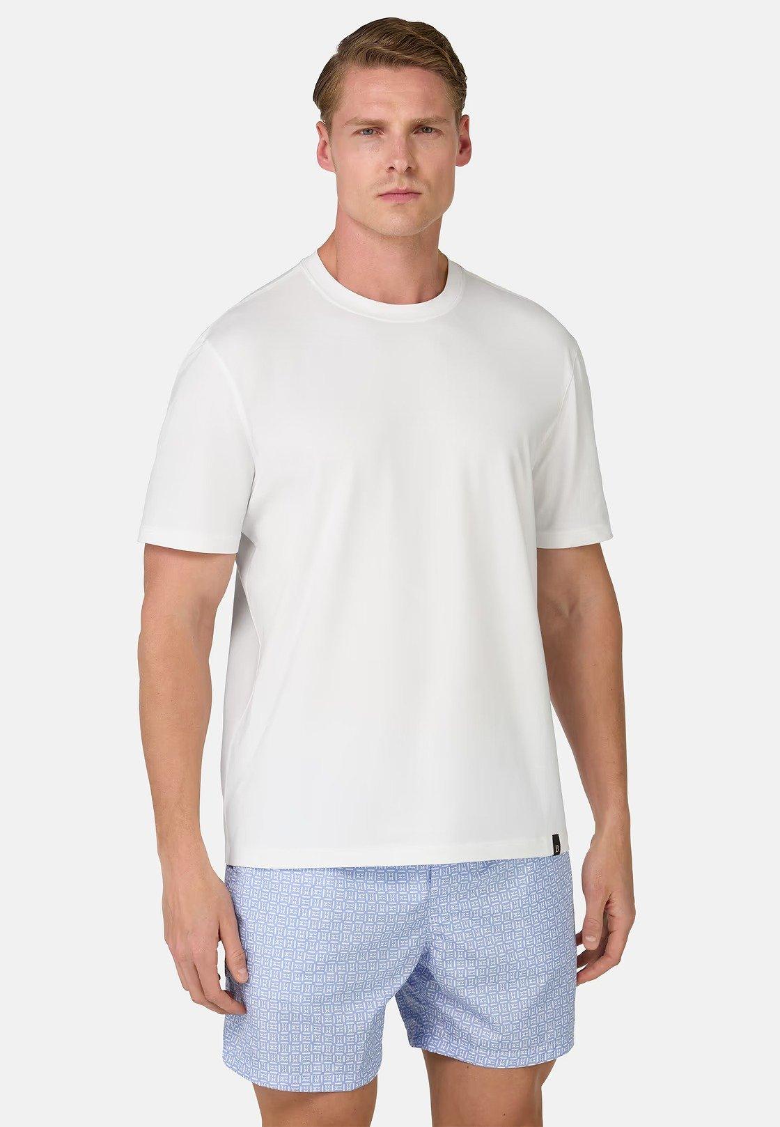 T-Shirt In Stretch Supima Cotton White, , large image number 1