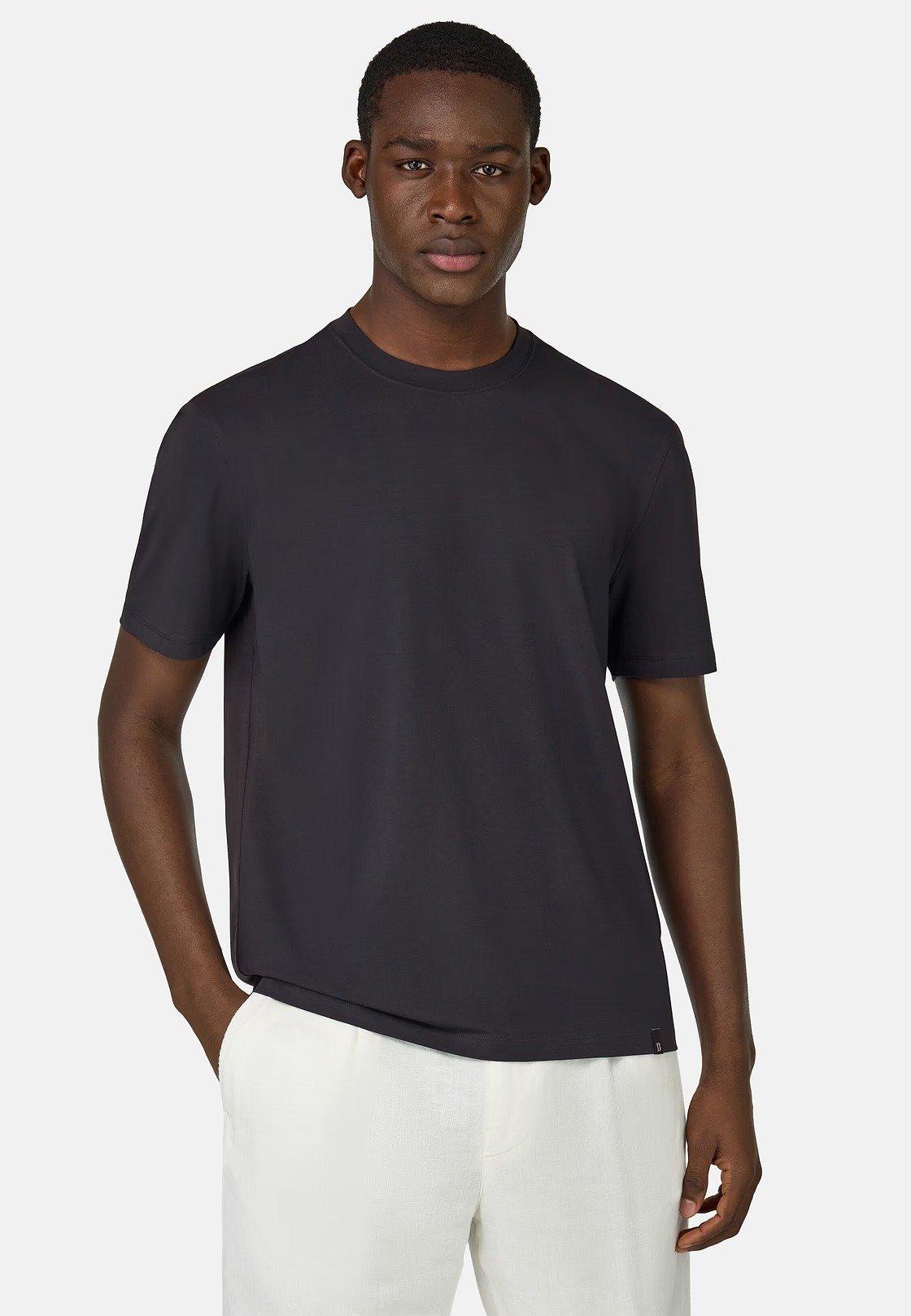 T-Shirt In Stretch Supima Cotton Black, , large image number 1