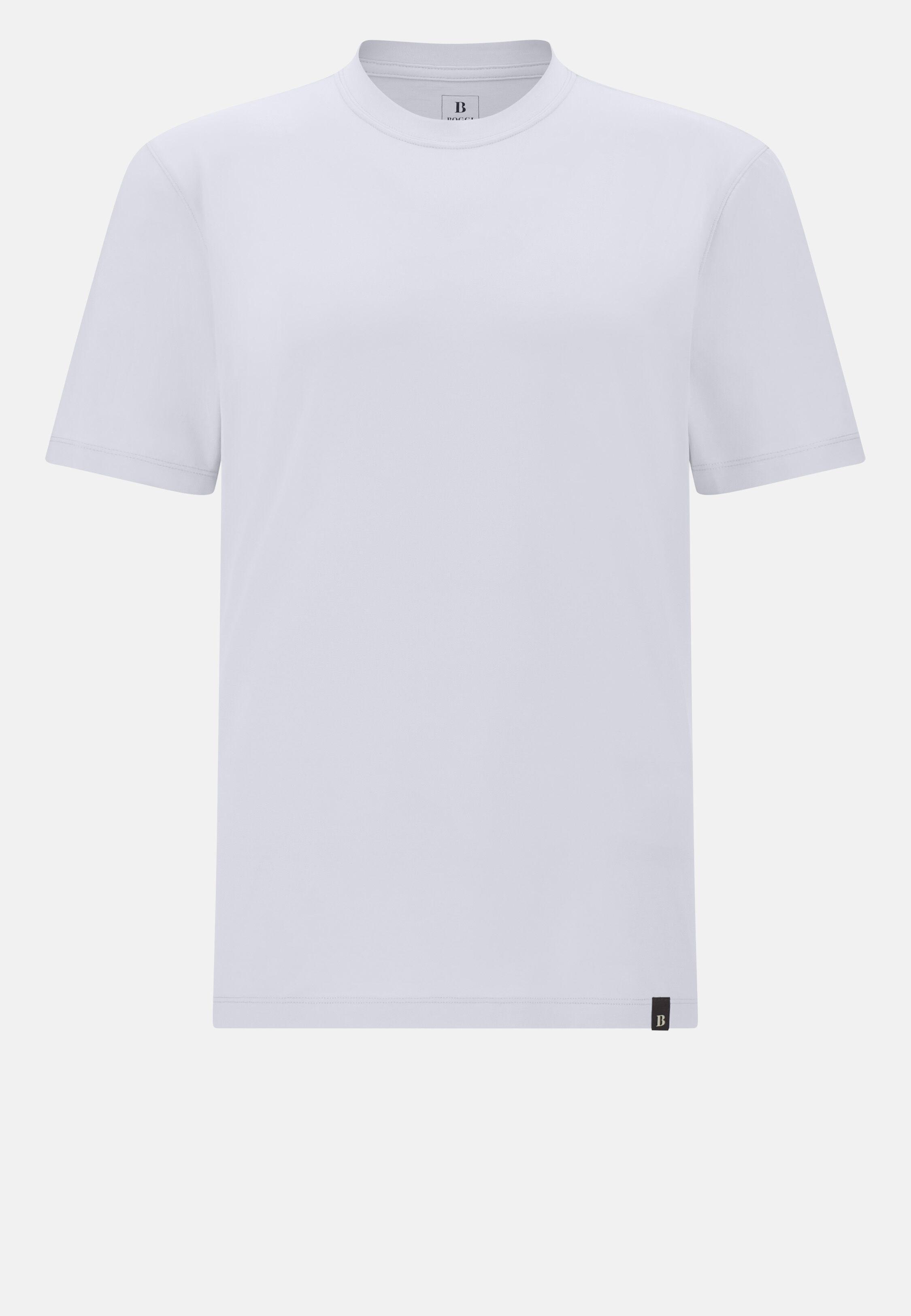 T-Shirt In Stretch Supima Cotton Blue, Light Blue, large image number 5