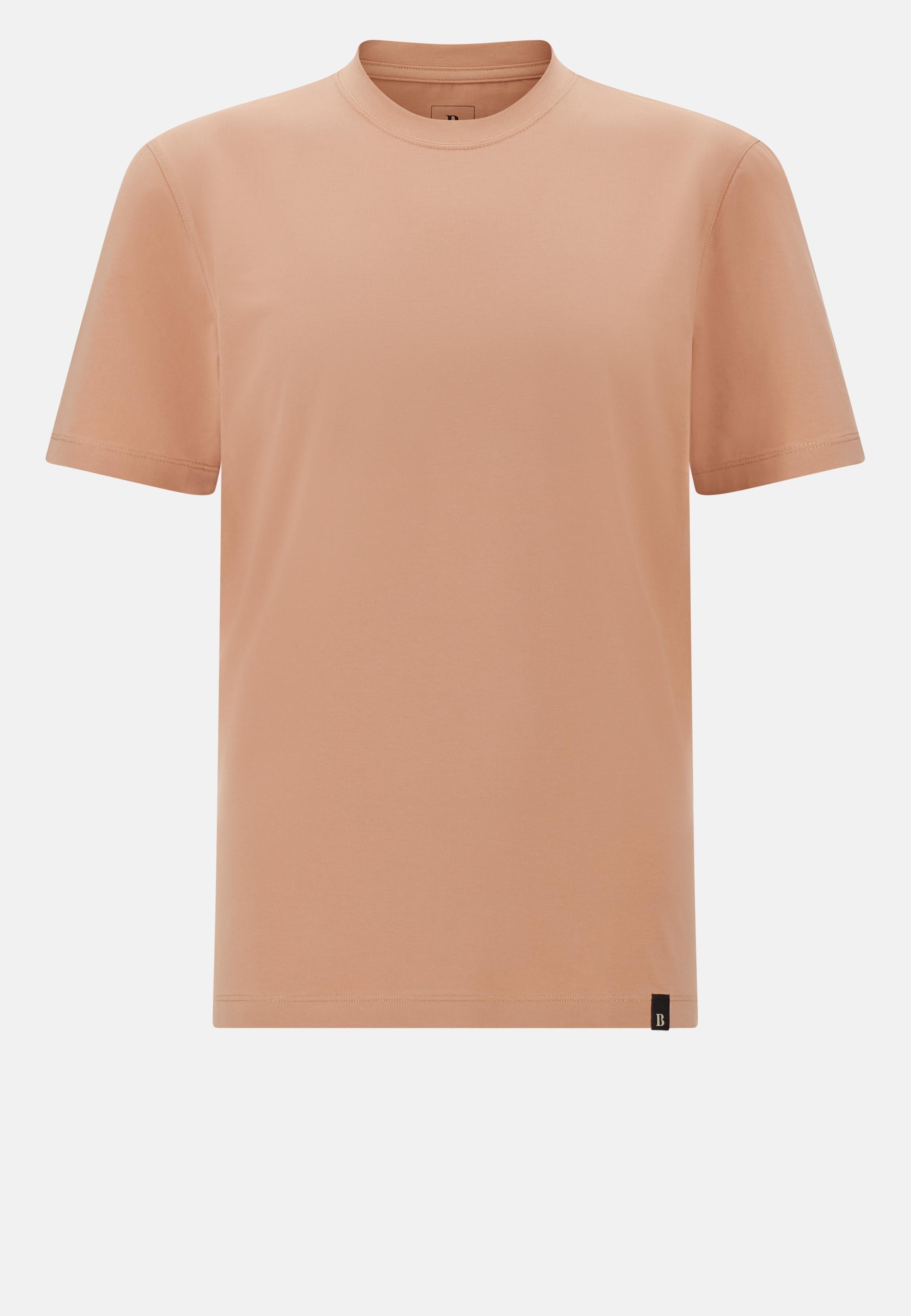 T-Shirt In Stretch Supima Cotton Orange, Orange, large image number 3