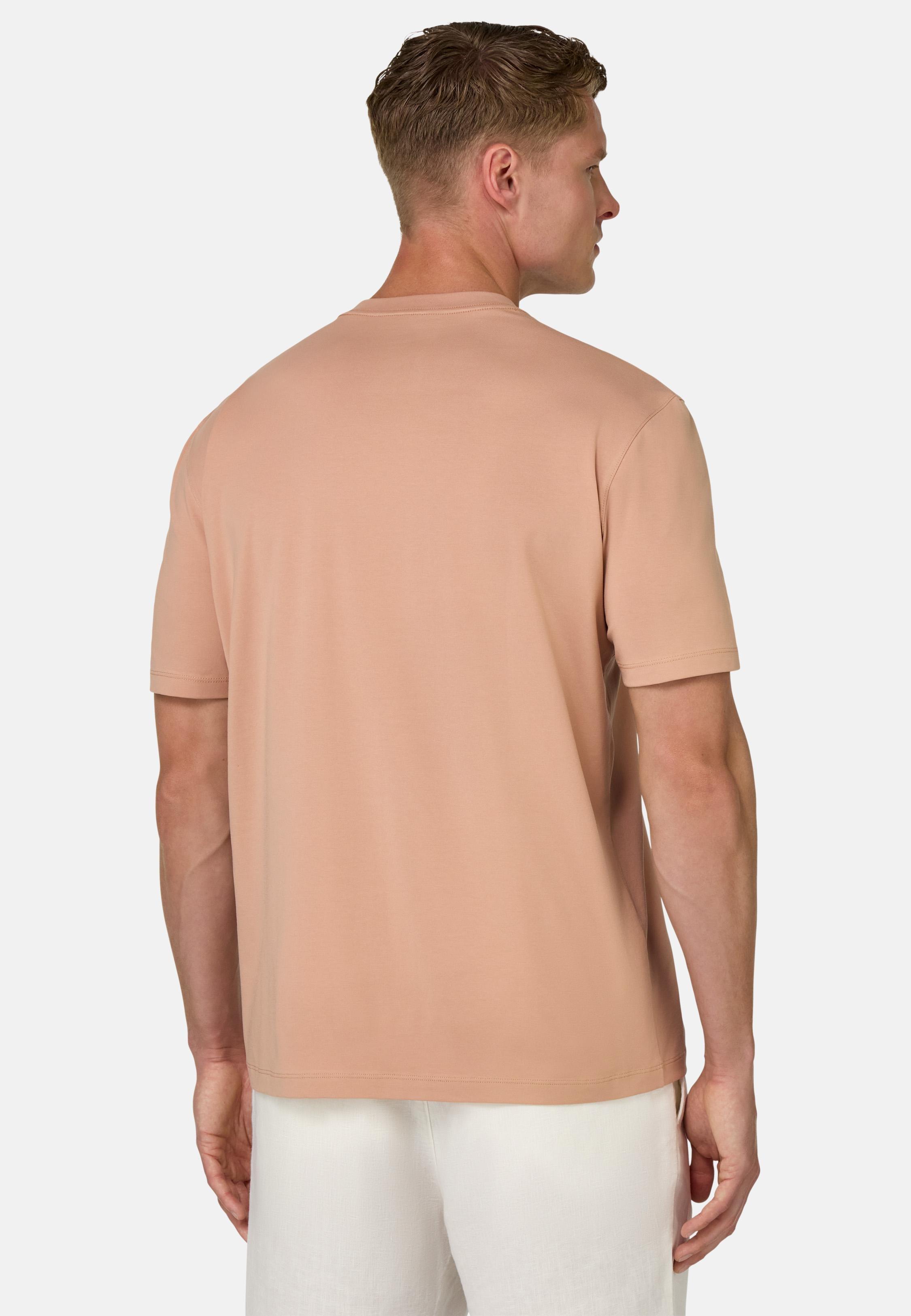 T-Shirt In Stretch Supima Cotton Orange, Orange, large image number 4