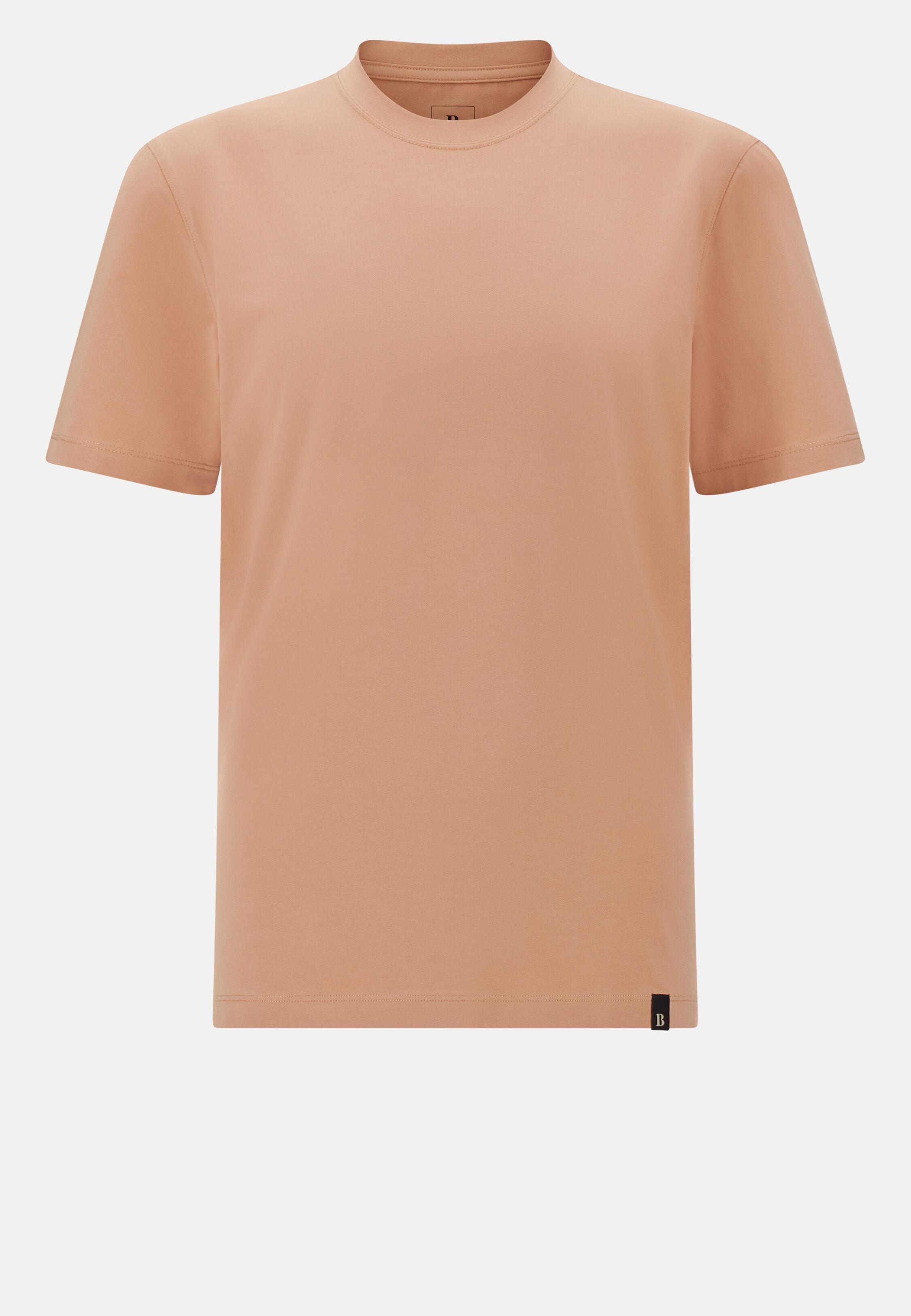 T-Shirt In Stretch Supima Cotton Orange, Orange, large image number 5