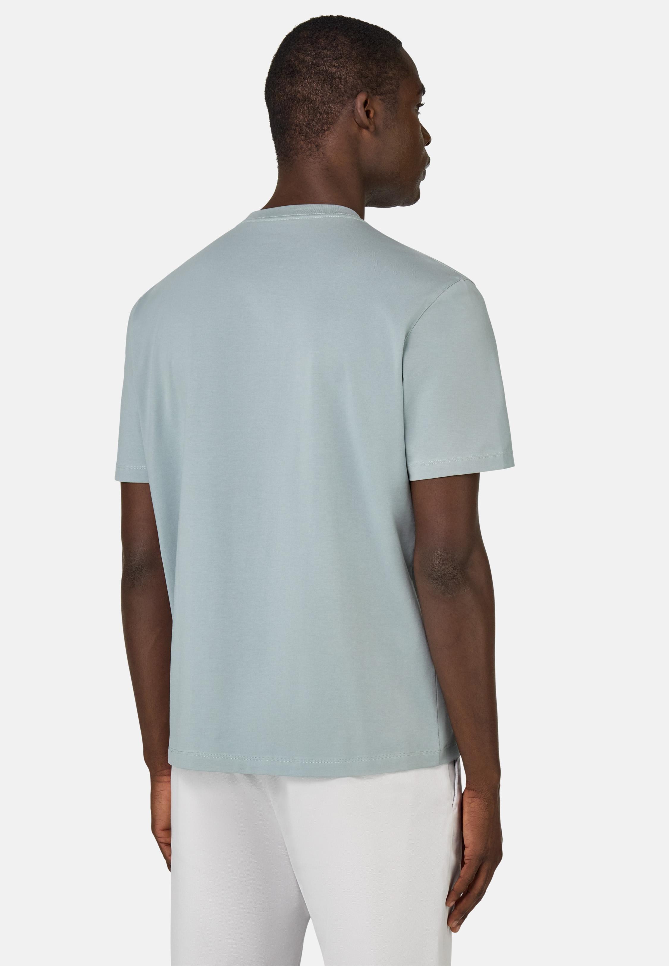 T-Shirt In Stretch Supima Cotton Green, Light Green, medium