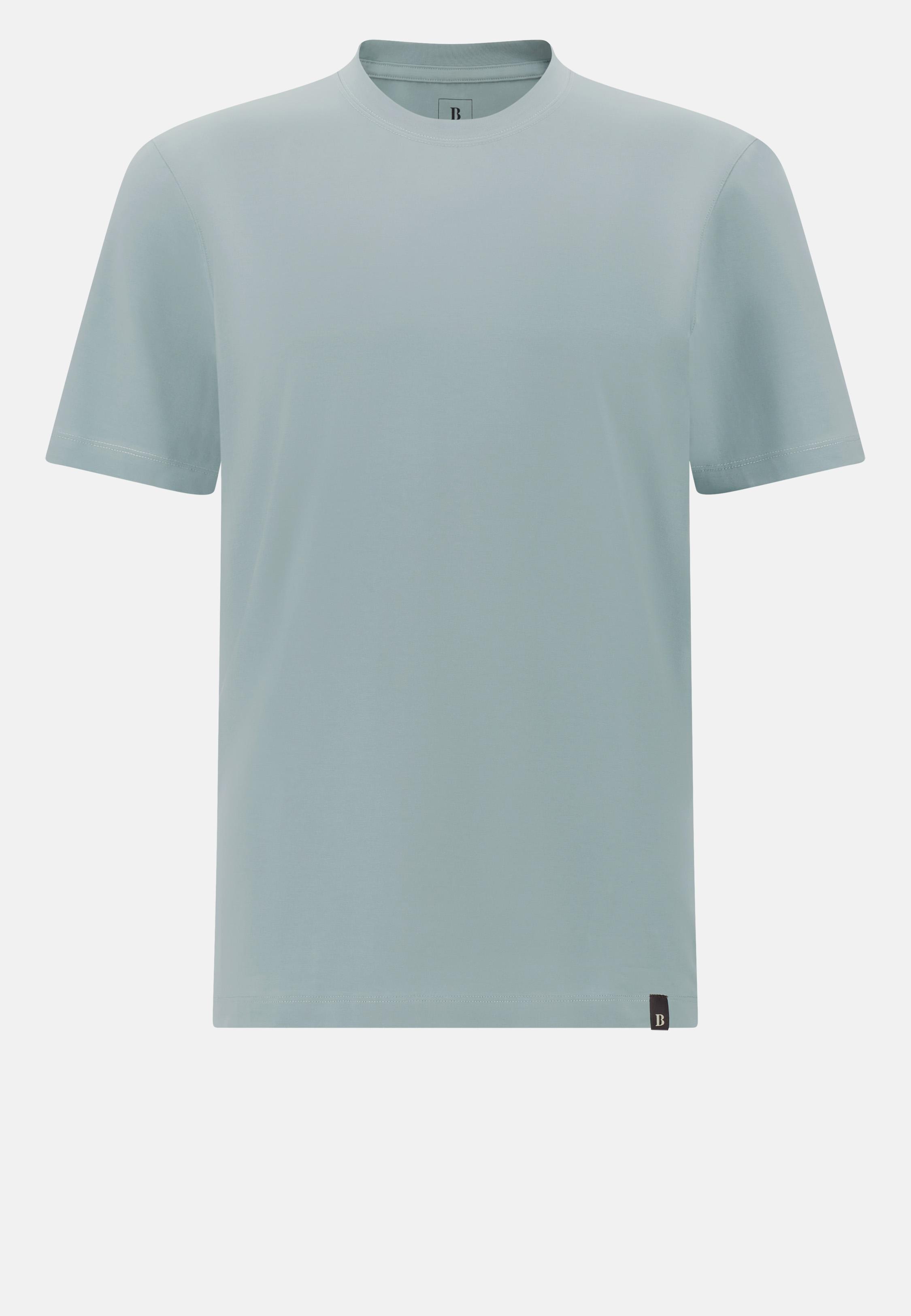 T-Shirt In Stretch Supima Cotton Green, Light Green, large image number 3