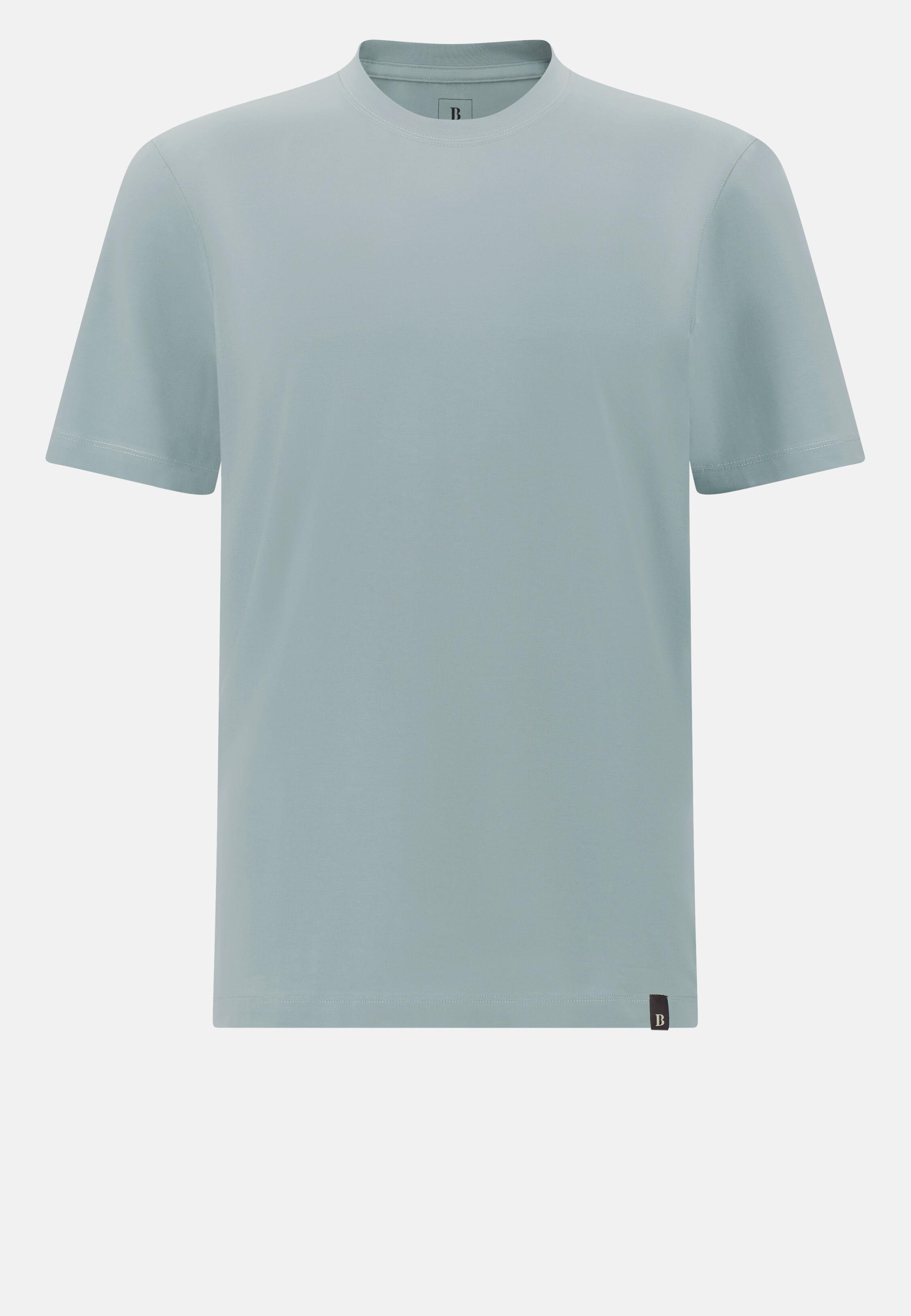 T-Shirt In Stretch Supima Cotton Green, Light Green, large image number 5