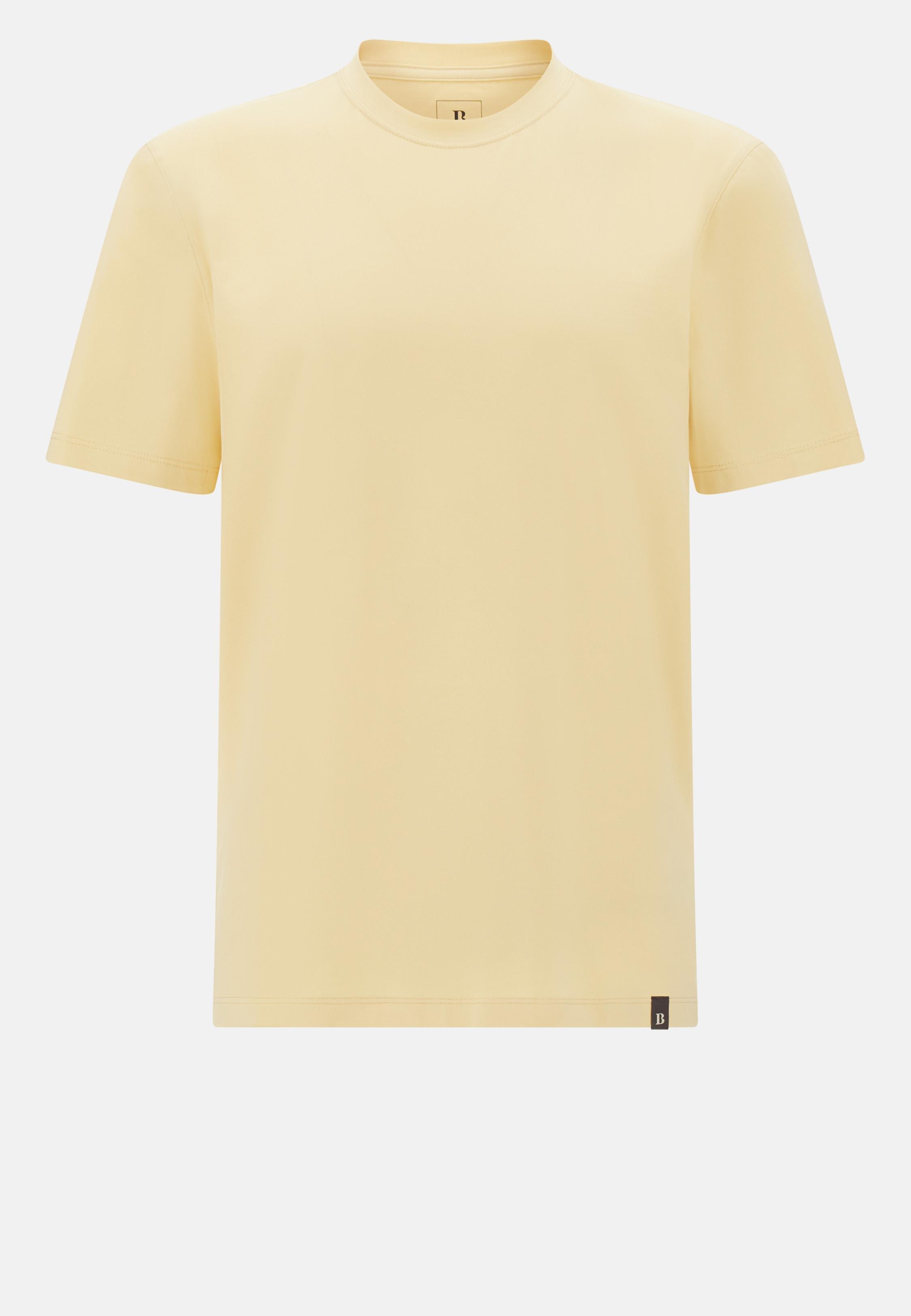 T-Shirt In Stretch Supima Cotton Yellow, Yellow, large image number 3