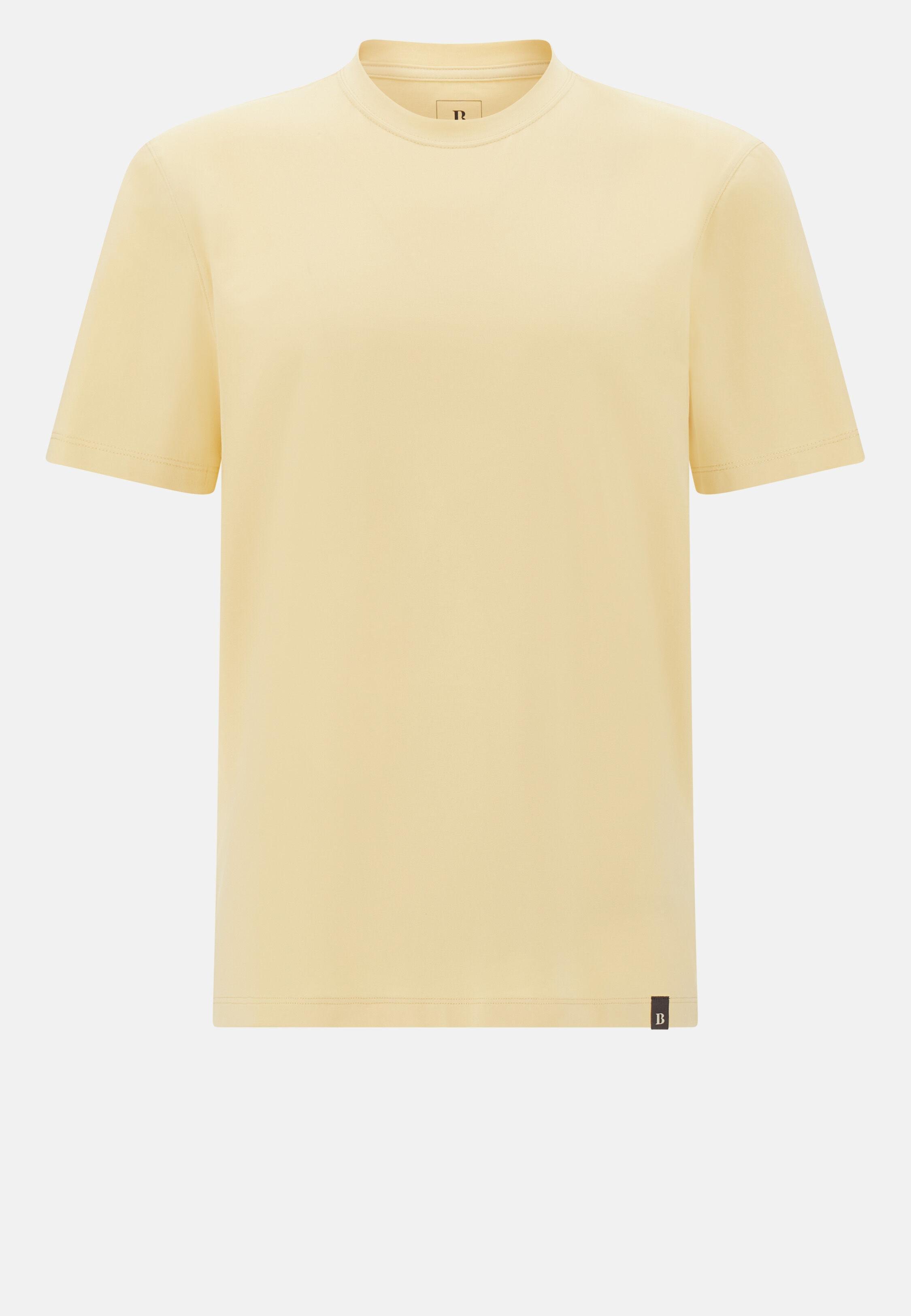 T-Shirt In Stretch Supima Cotton Yellow, Yellow, large image number 5